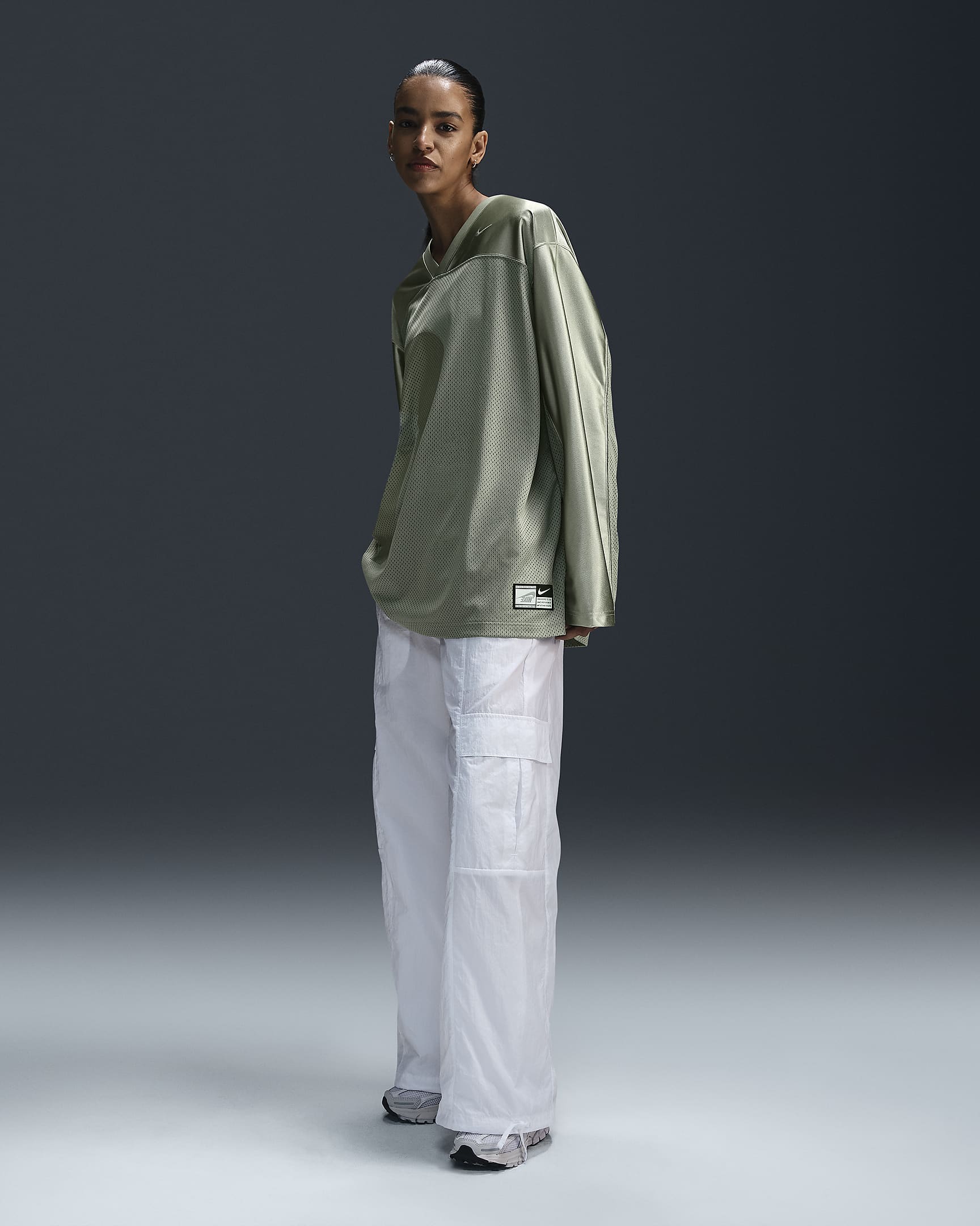 Nike Sportswear Women's Oversized Long-Sleeve Top - Jade Horizon/Jade Horizon