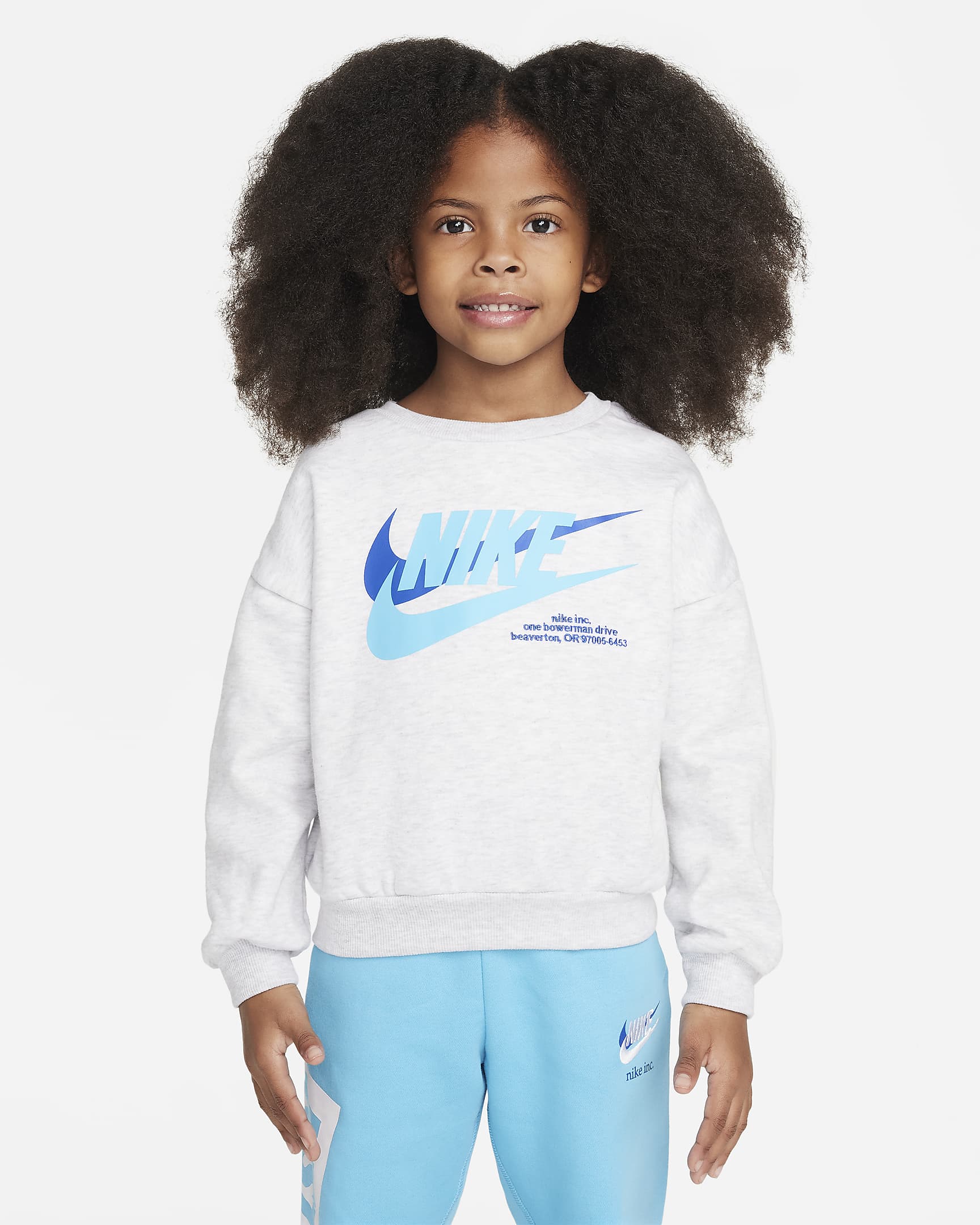 Nike Sportswear Icon Fleece Crew Little Kids' Top. Nike.com