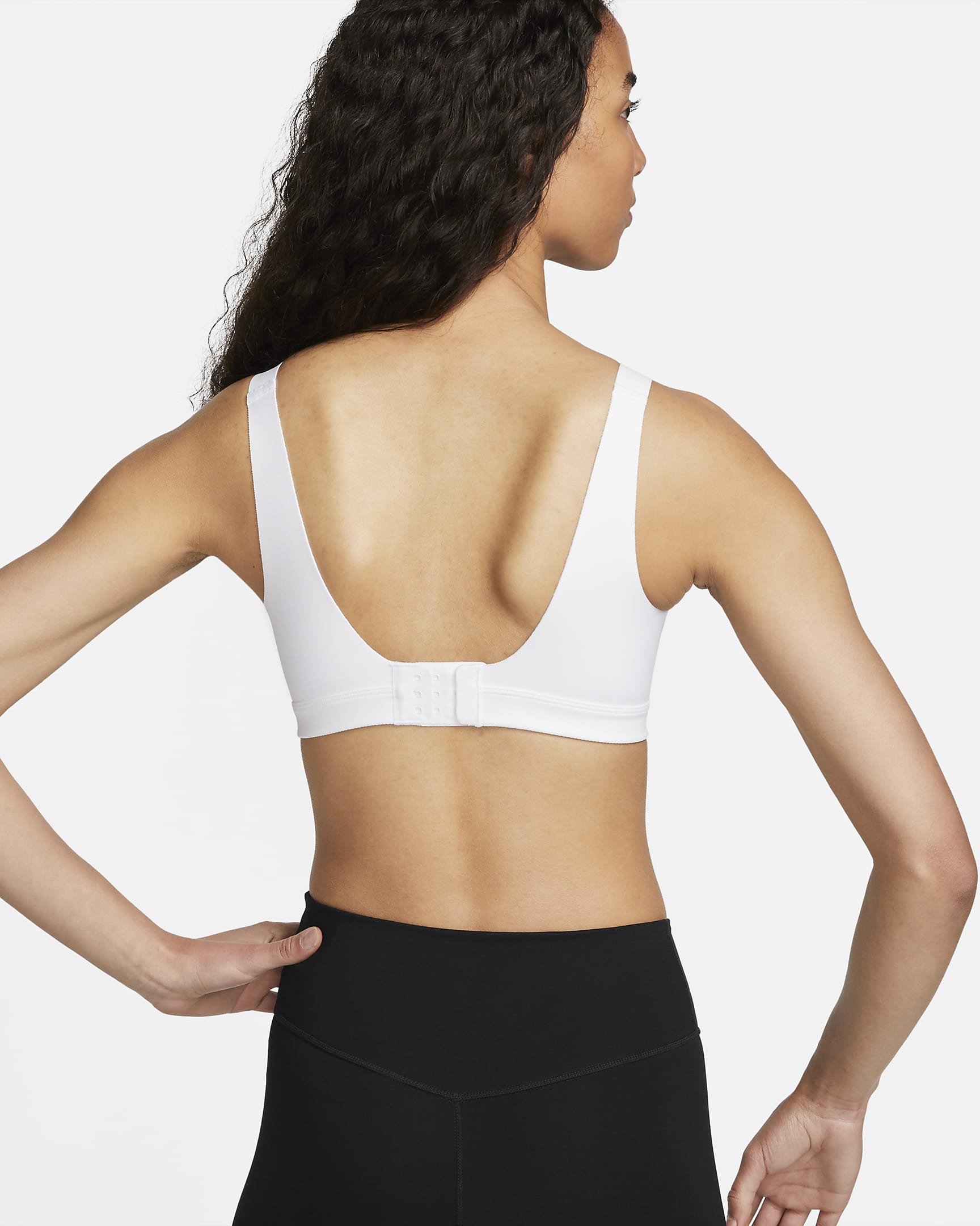 Nike Alpha Women's High-Support Padded Adjustable Sports Bra - White/White/Stone Mauve/Black