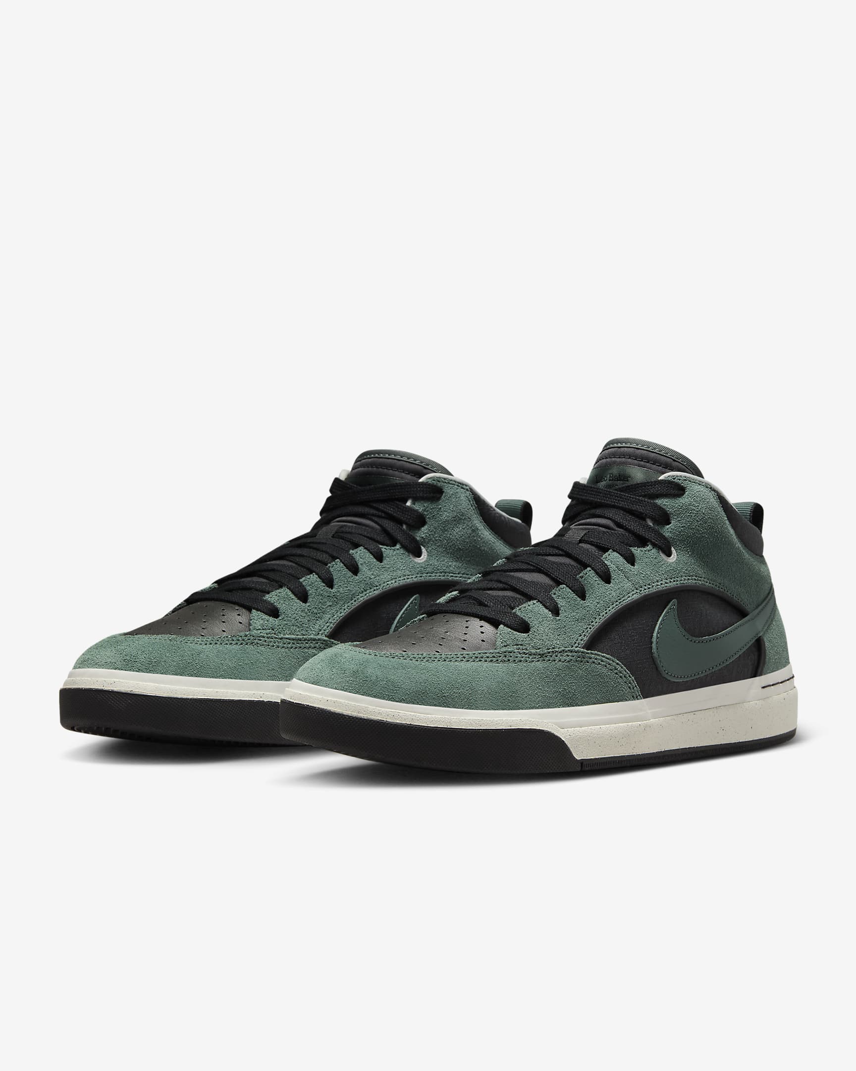 Nike SB React Leo Zapatillas de skateboard - Vintage Green/Negro/Anthracite/Vintage Green