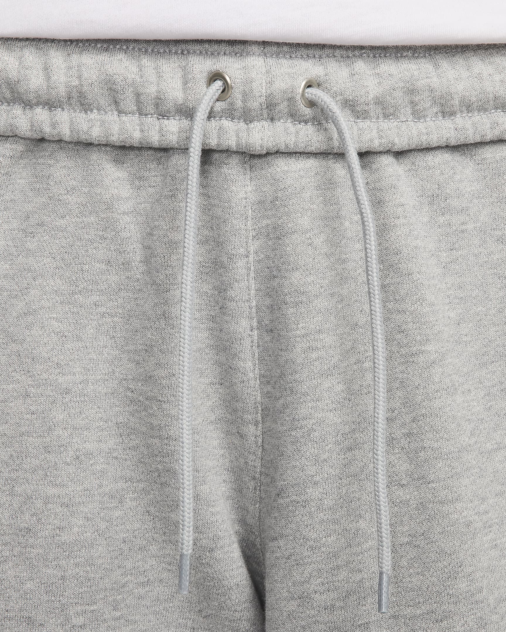 Nike Club Fleece Men's Oversized French Terry Pants - Dark Grey Heather/Light Smoke Grey/White