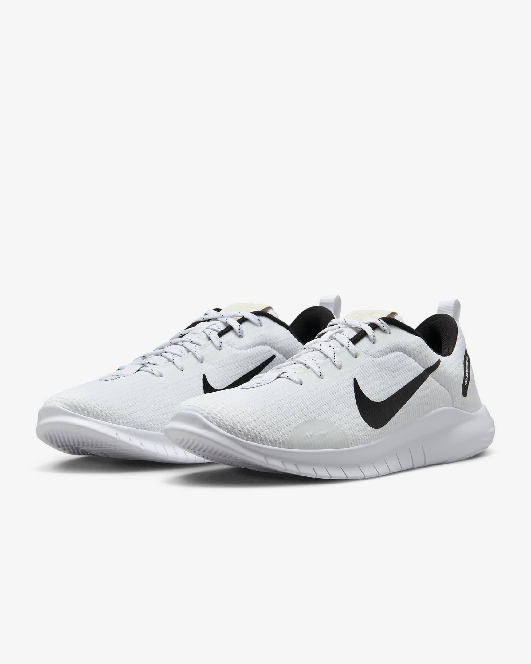 Nike Flex Experience Run 12 Men's Road Running Shoes - White/White/Black