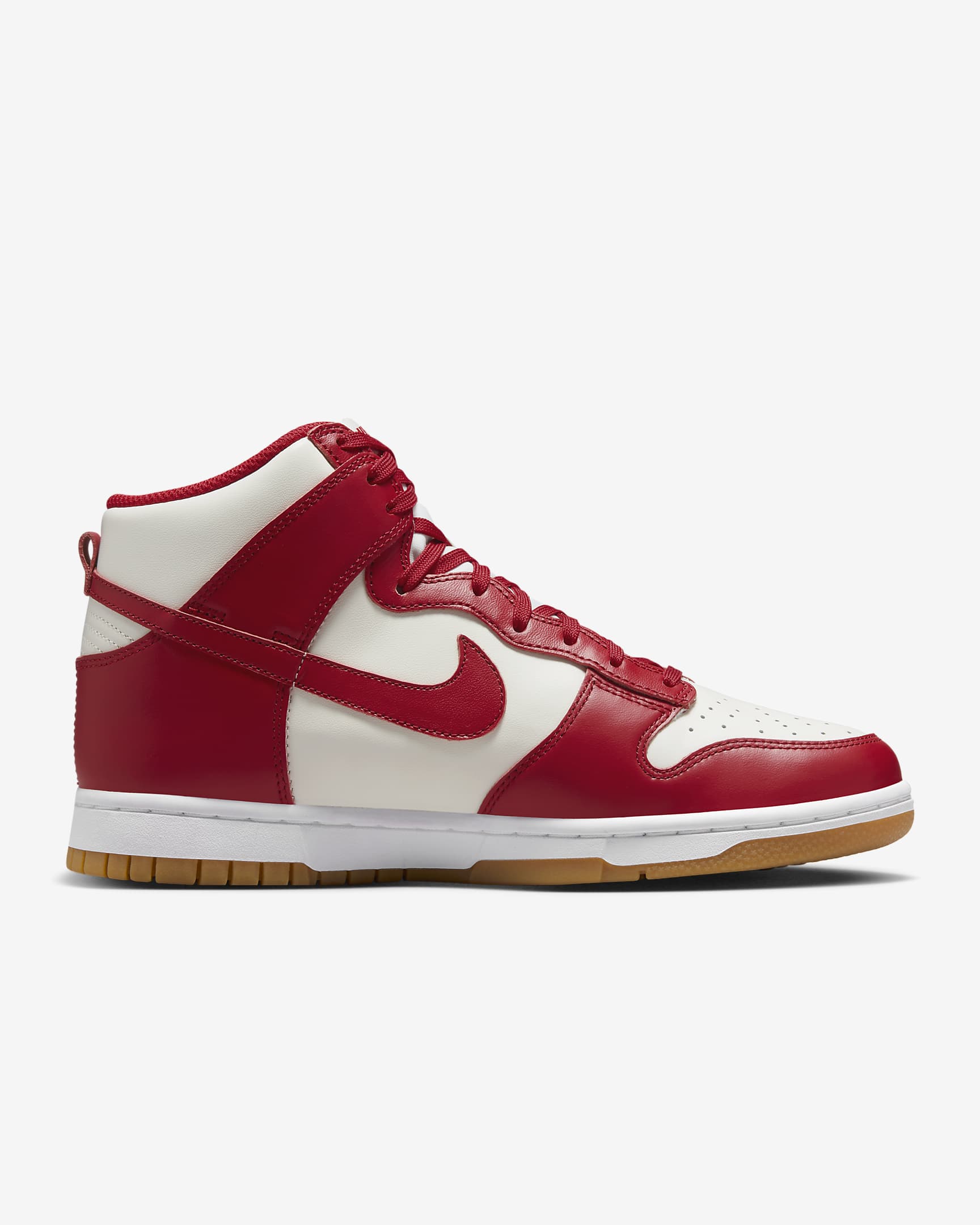 Tenis para mujer Nike Dunk High - Vela/Marrón claro goma/Blanco/Rojo gimnasio