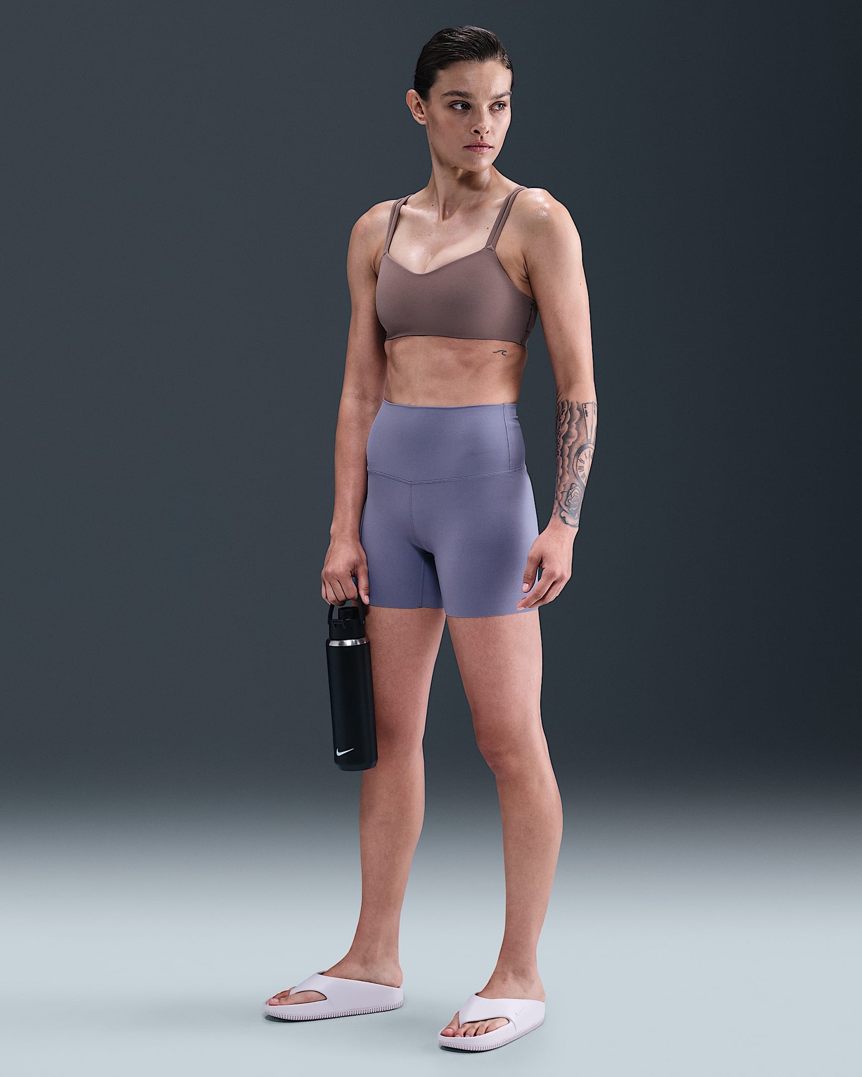 Nike Zenvy Women's High-Waisted 5" Biker Shorts - World Indigo/Black