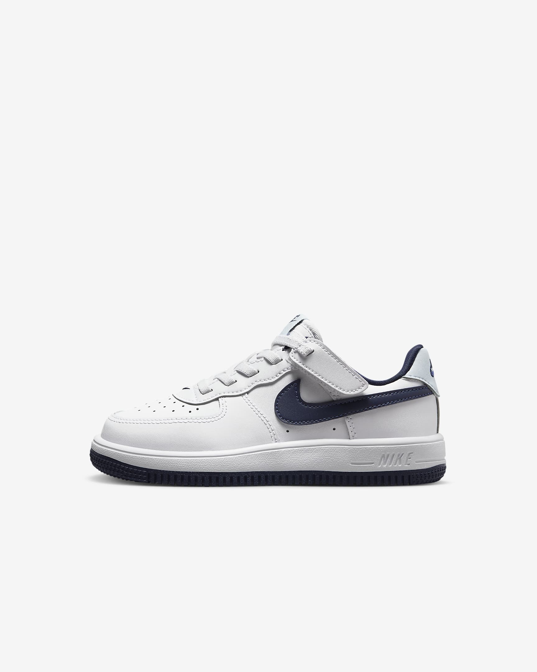 รองเท้าเด็กเล็ก Nike Force 1 Low EasyOn - ขาว/Football Grey/Midnight Navy