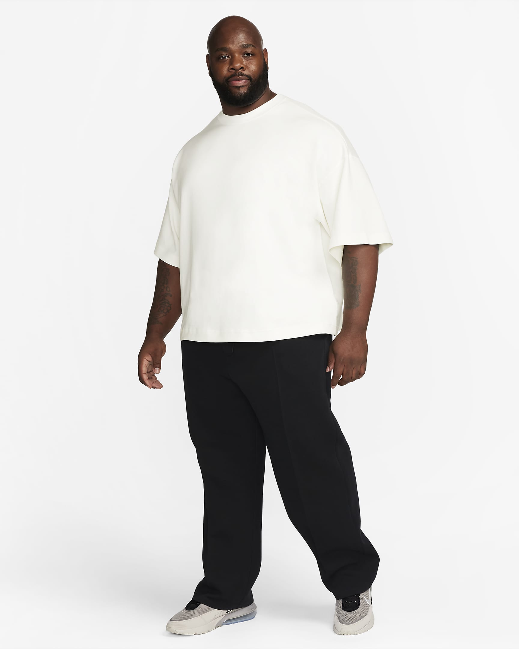 Nike Sportswear Tech Fleece Re-Imagined Men's Oversized Short-Sleeve Sweatshirt - Sail