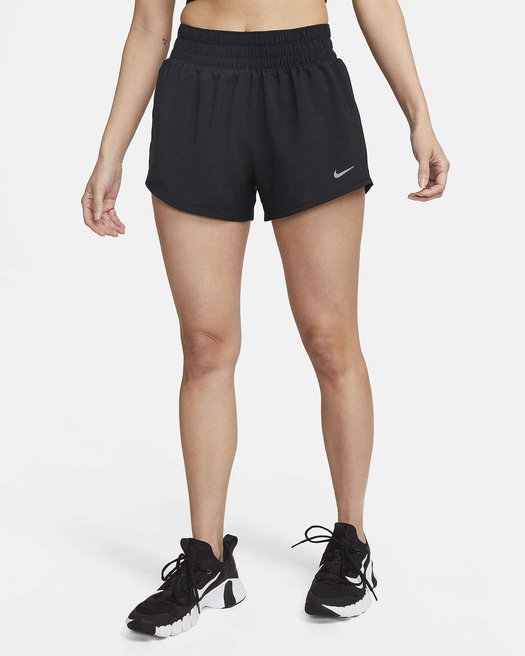 Nike Dri-FIT One Women's Mid-rise 8cm (approx.) Brief-Lined Shorts - Black