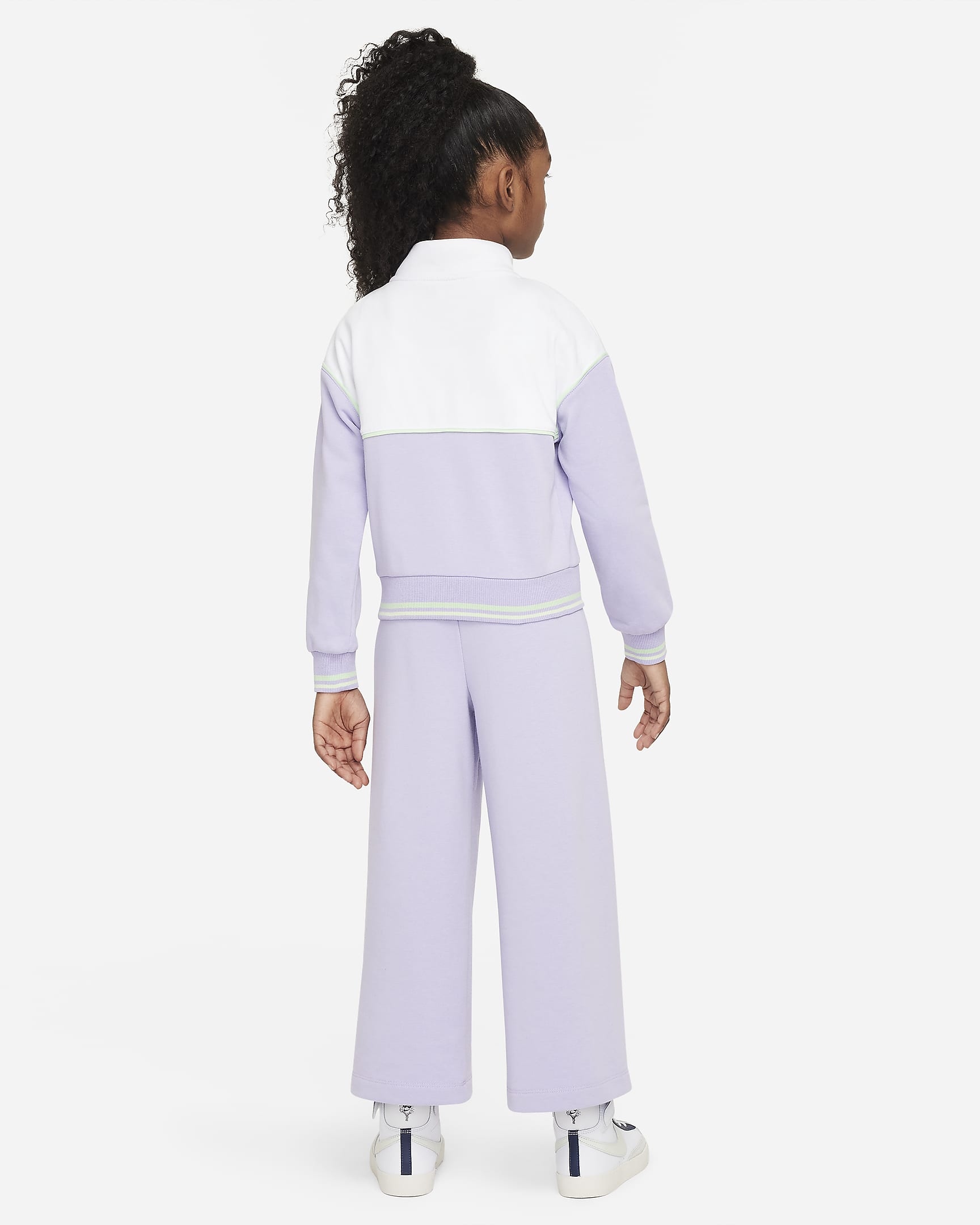 Conjunto de medio cierre para niños talla pequeña Nike Prep in Your Step - Hortensias