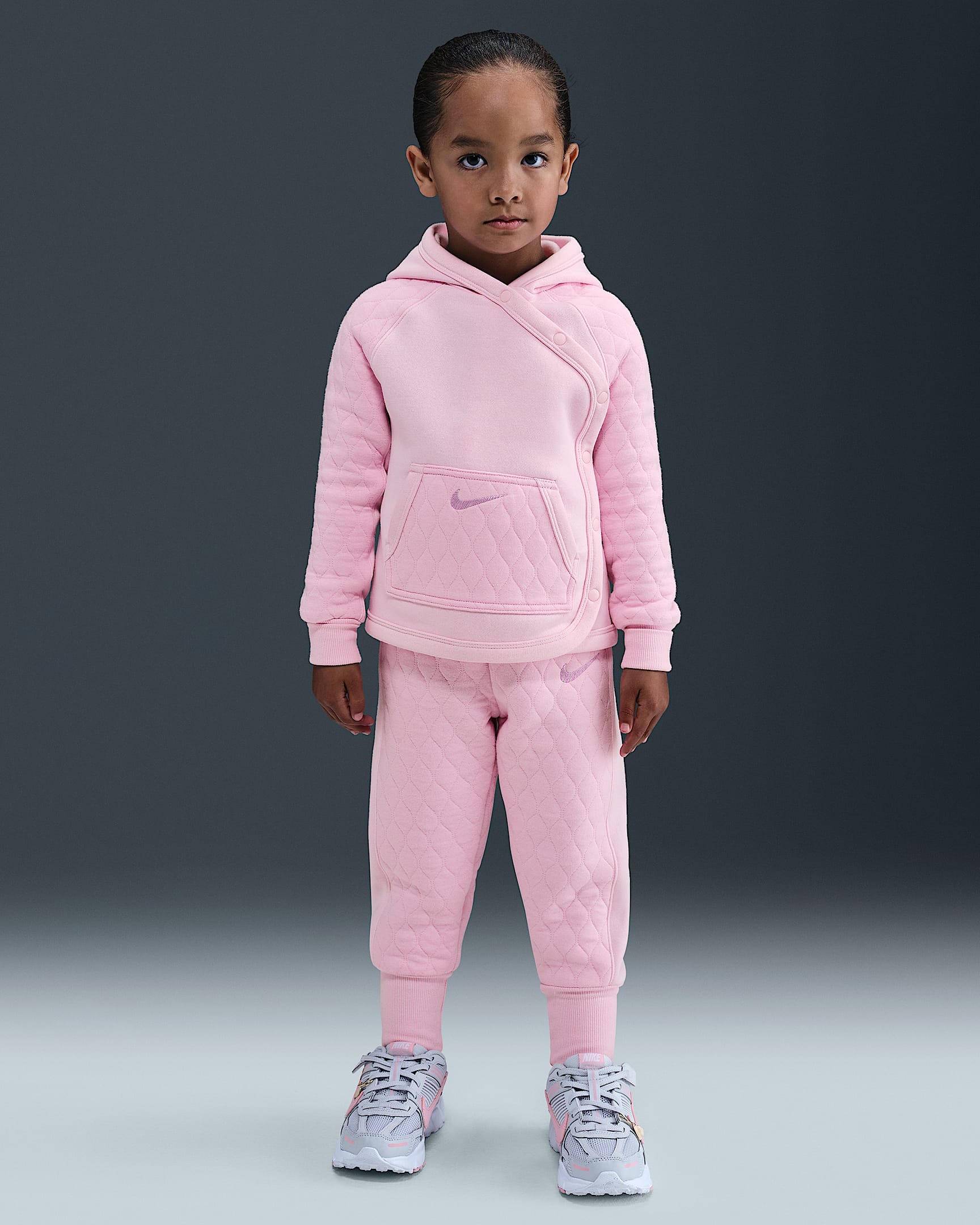 Nike Ready, Set! Toddler 2-Piece Hooded Jogger Set - Pink Foam