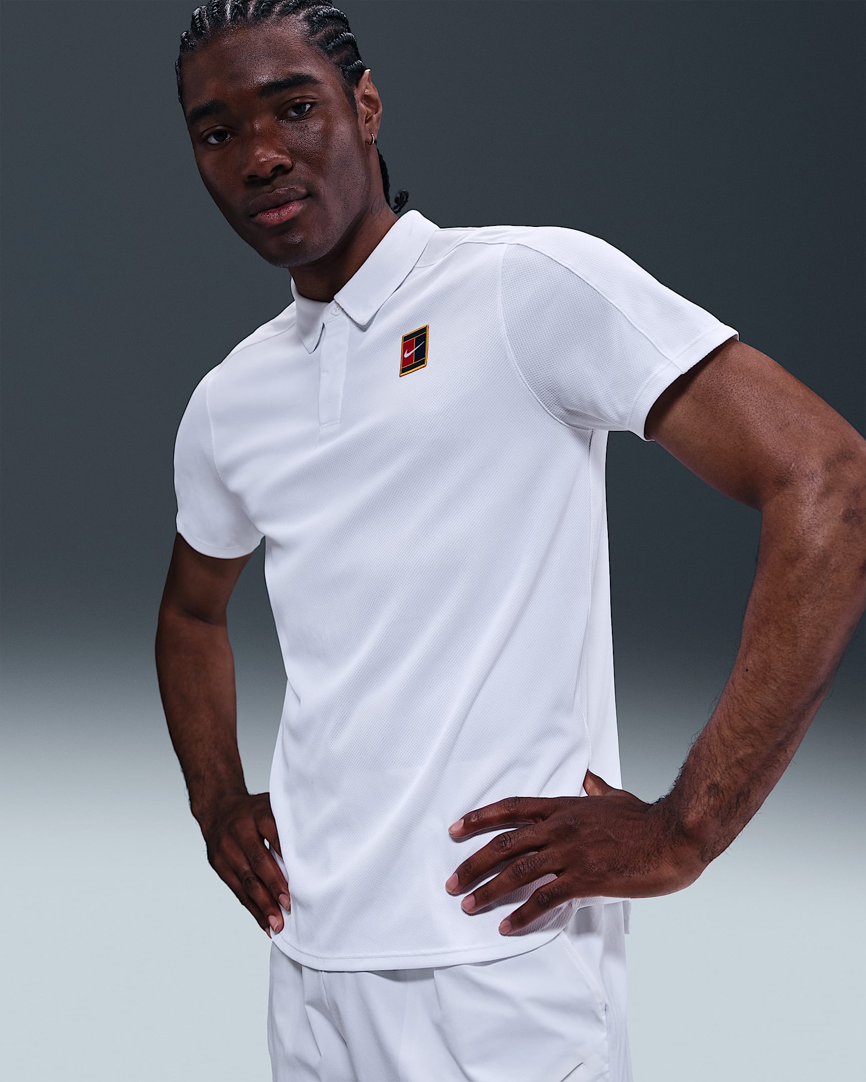 NikeCourt Slam Polo de tenis Dri-FIT ADV - Hombre - Blanco