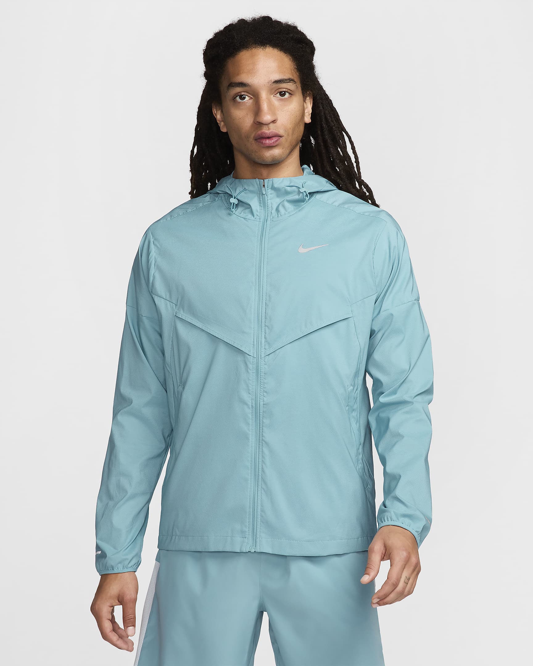 Nike Windrunner Men's Repel Running Jacket - Denim Turquoise/Denim Turquoise