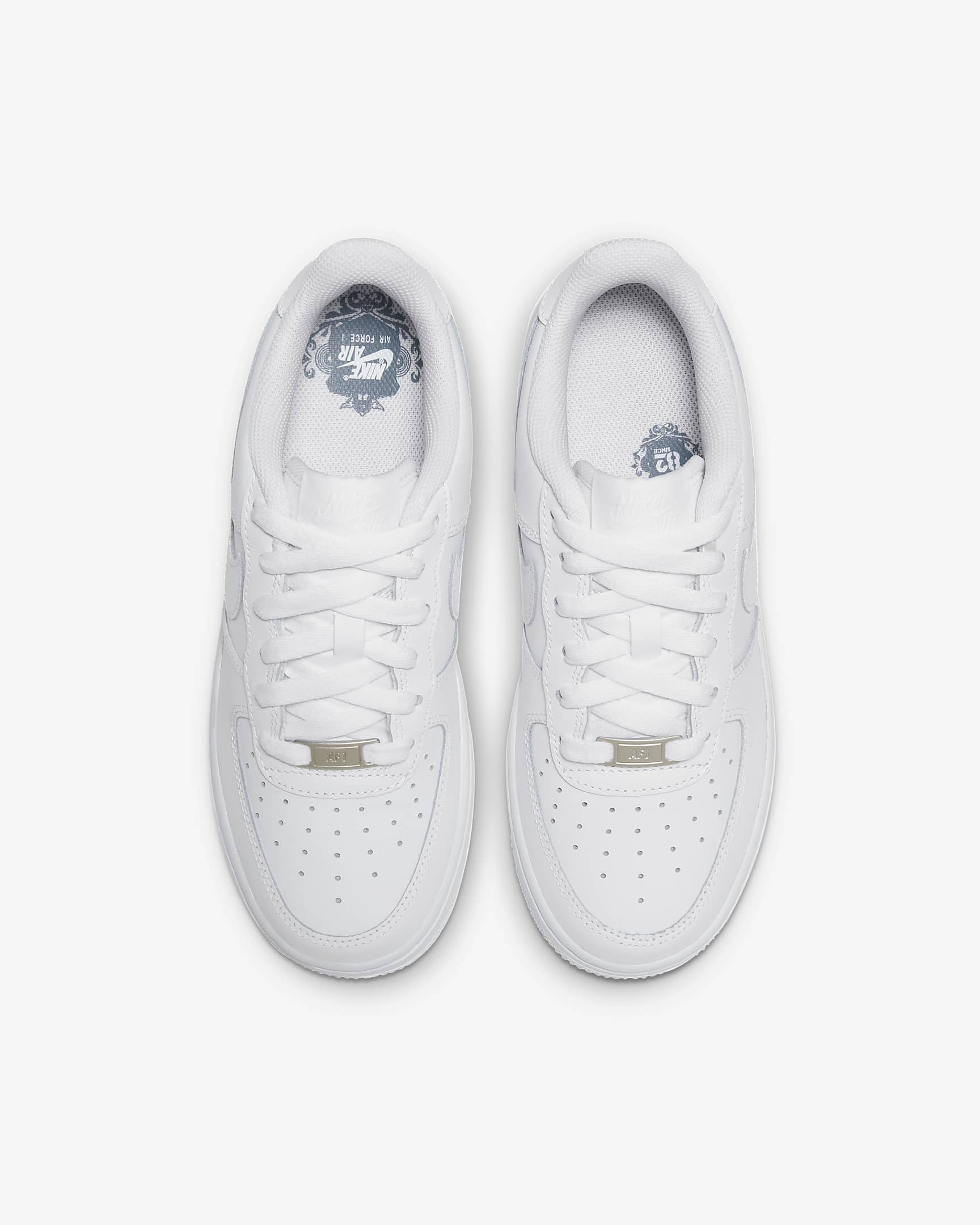 Tenis para niños grandes Nike Air Force 1 LE - Blanco/Blanco