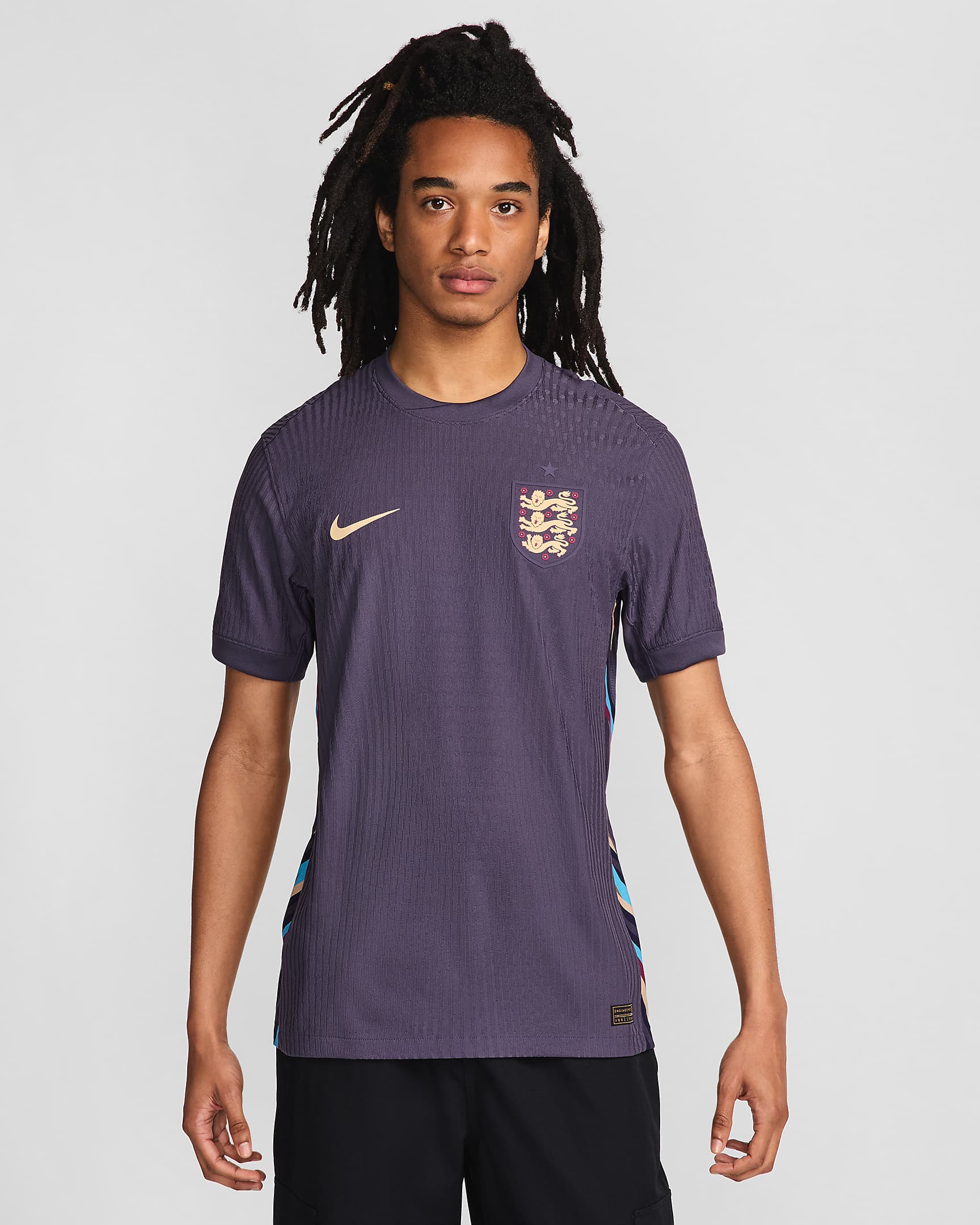 England (Men's Team) 2024/25 Match Away Men's Nike Dri-FIT ADV Football Authentic Shirt - Dark Raisin/Sesame