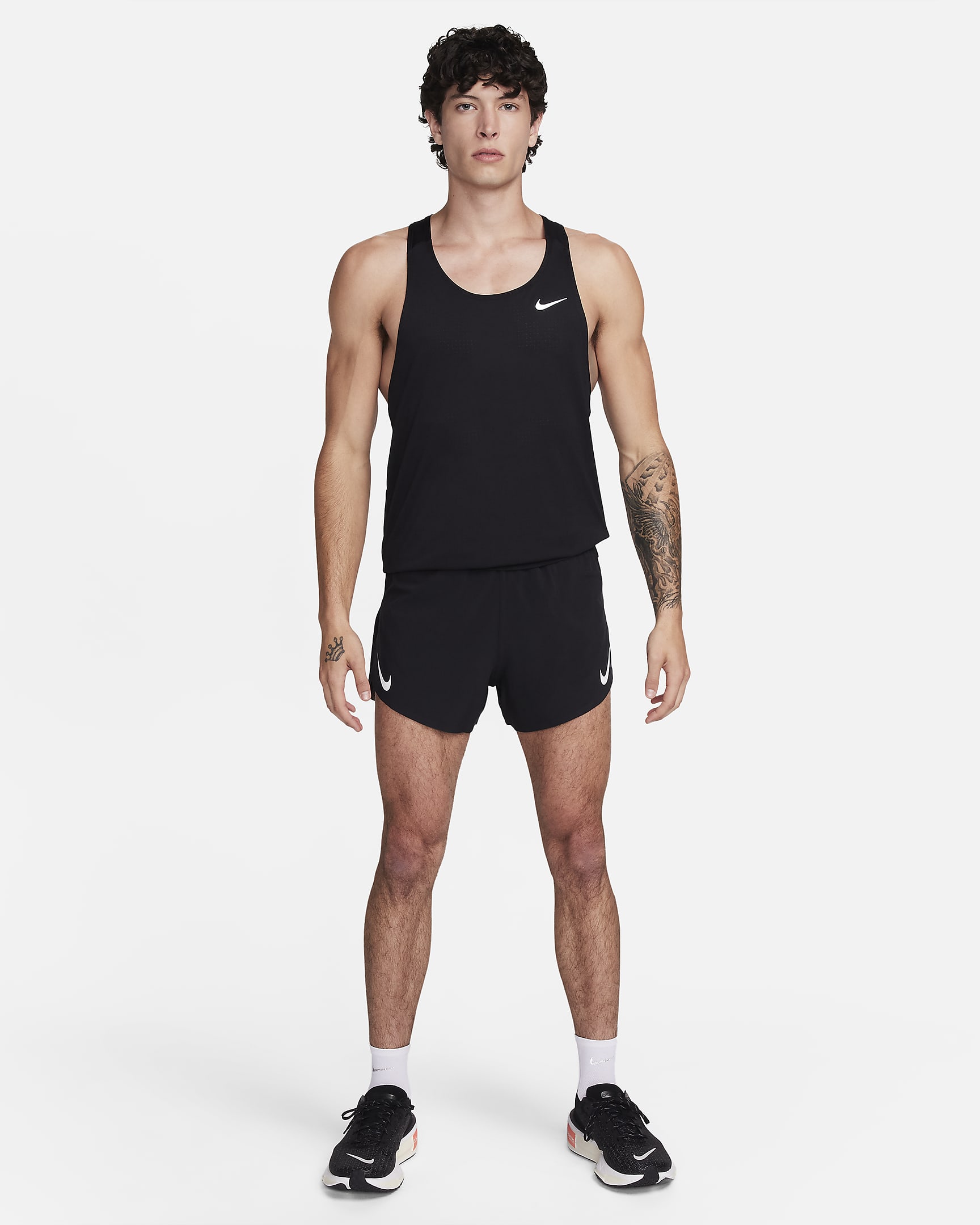 Shorts da running con slip foderati 10 cm Nike Dri-FIT ADV Nike AeroSwift – Uomo - Nero/Summit White