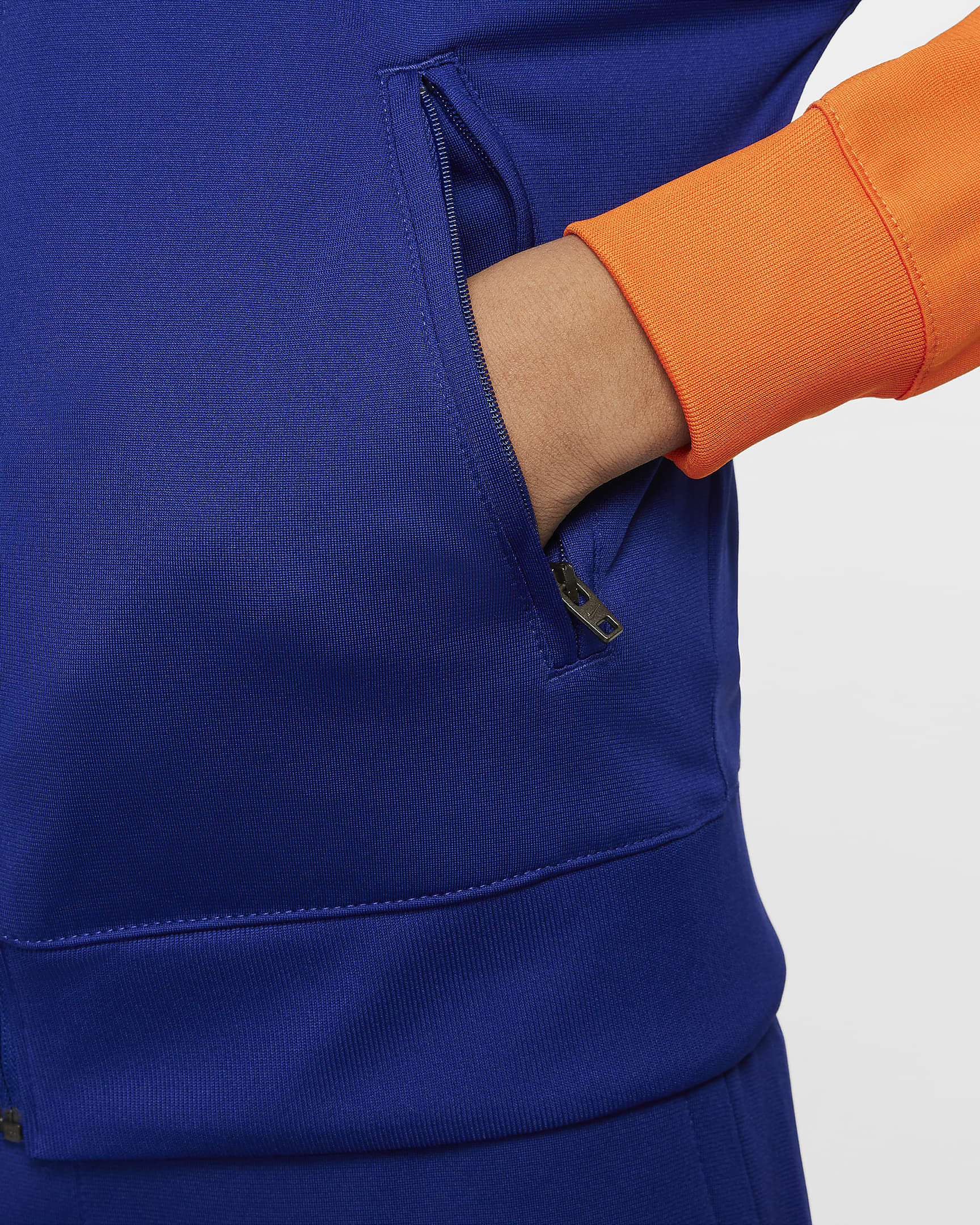 Stickad fotbollstracksuit Nederländerna Strike Nike Dri-FIT för ungdom - Deep Royal Blue/Safety Orange/Safety Orange