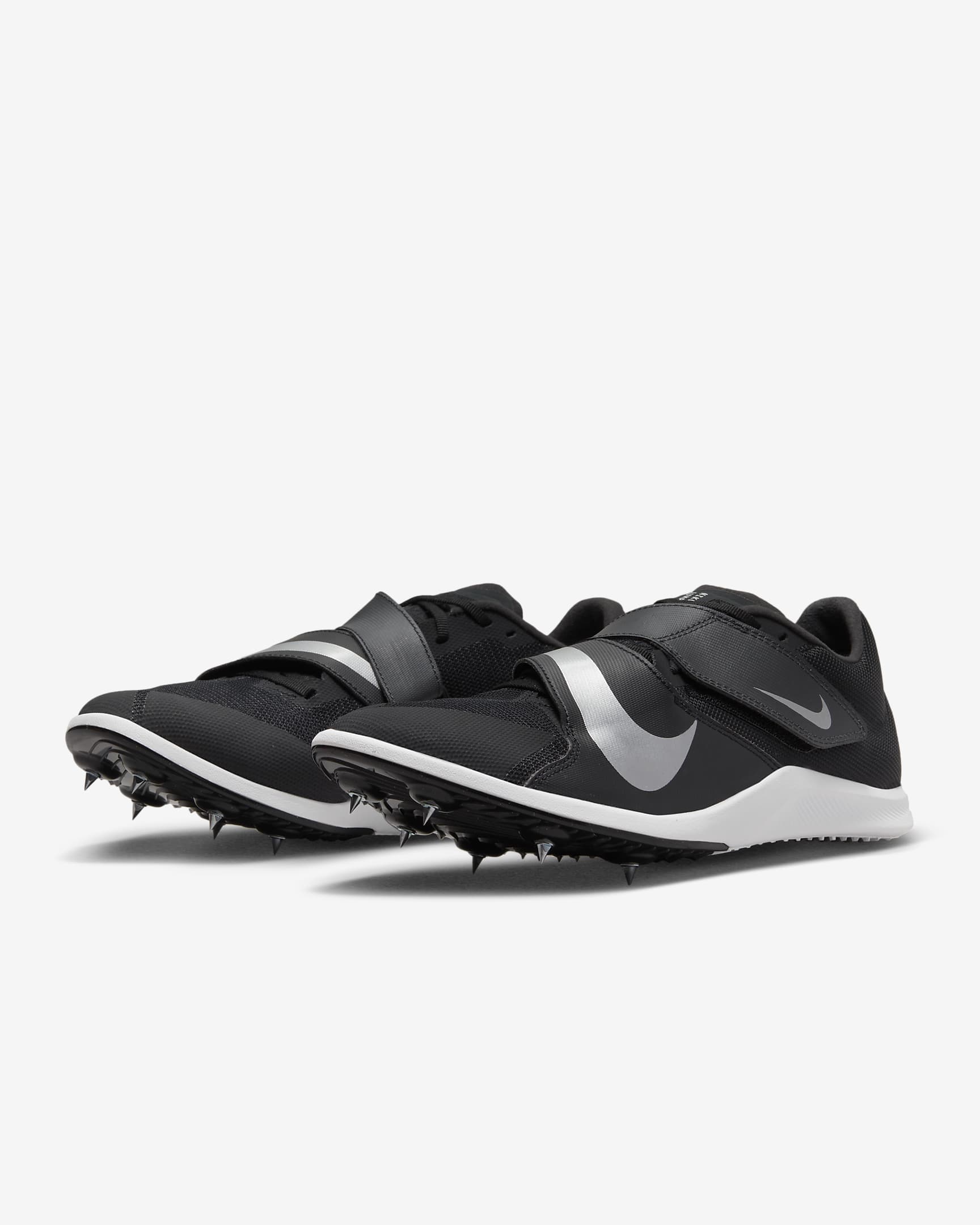 Sapatilhas de salto para atletismo Nike Rival Jump - Preto/Cinzento Smoke escuro/Cinzento Smoke claro/Prateado metalizado