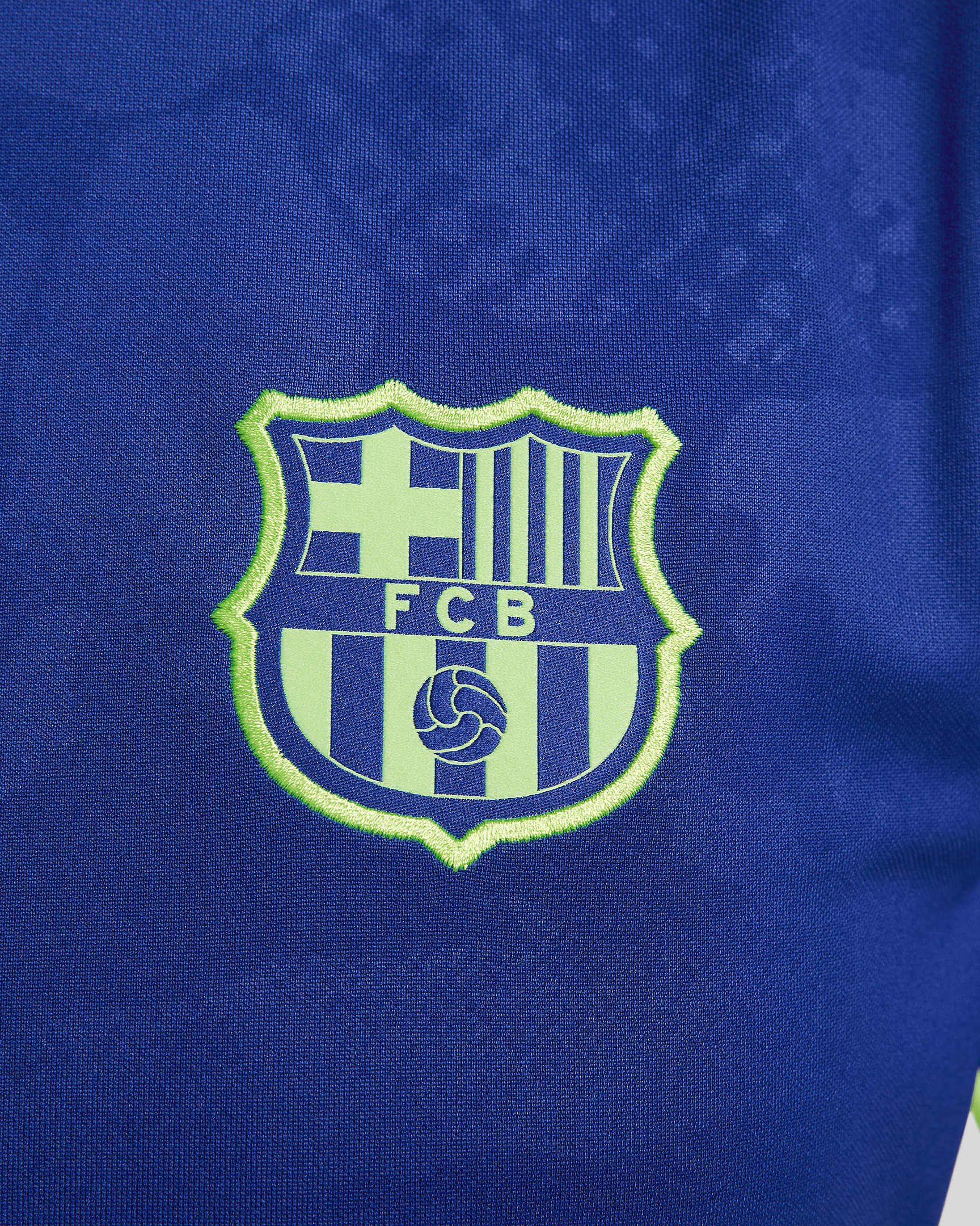 Damska przedmeczowa koszulka piłkarska Nike Dri-FIT FC Barcelona Academy Pro (wersja trzecia) - Old Royal/Old Royal/Lime Blast/Lime Blast