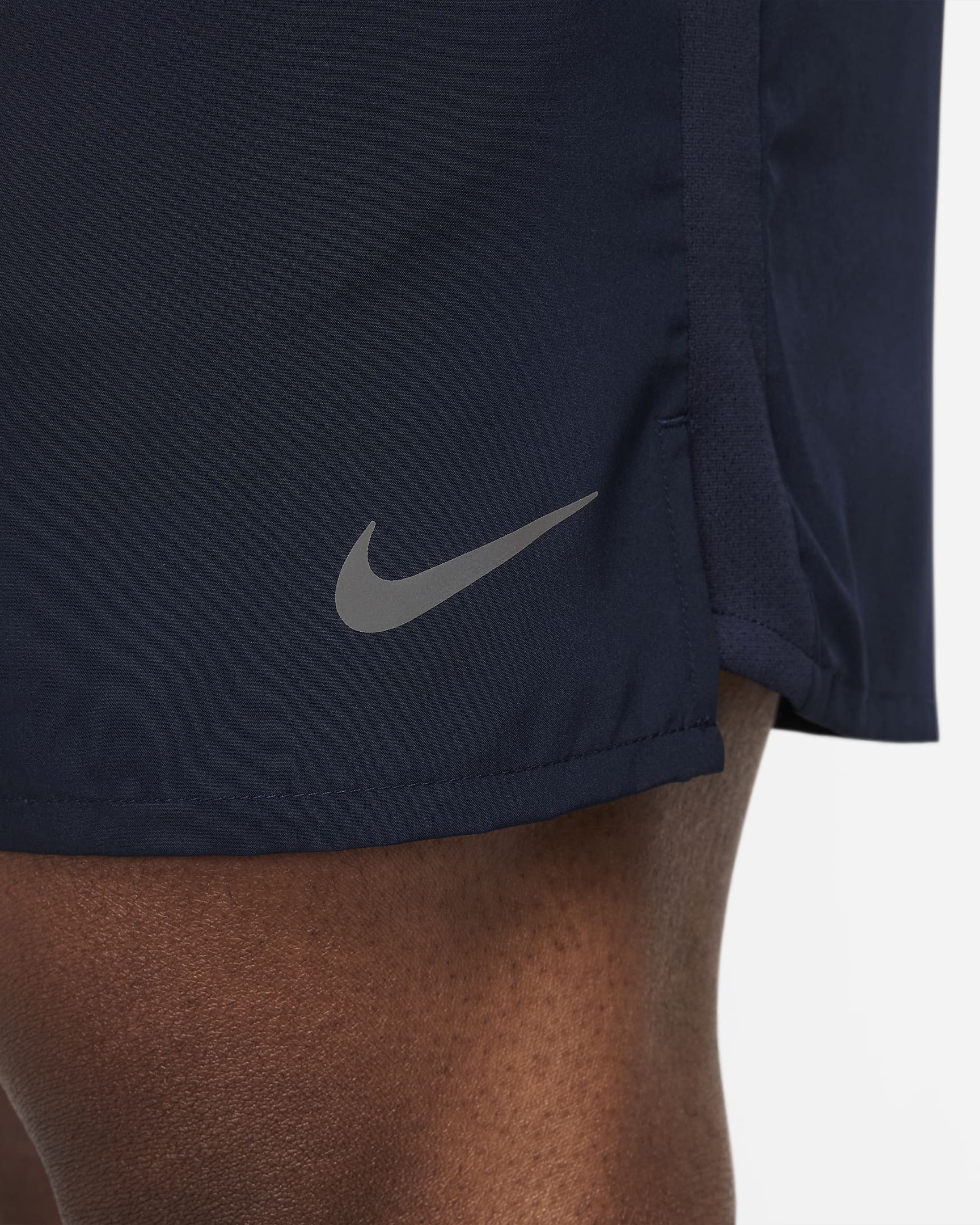 Nike Challenger Dri-FIT-Laufshorts mit Futter für Herren (ca. 12,5 cm) - Obsidian/Obsidian/Schwarz