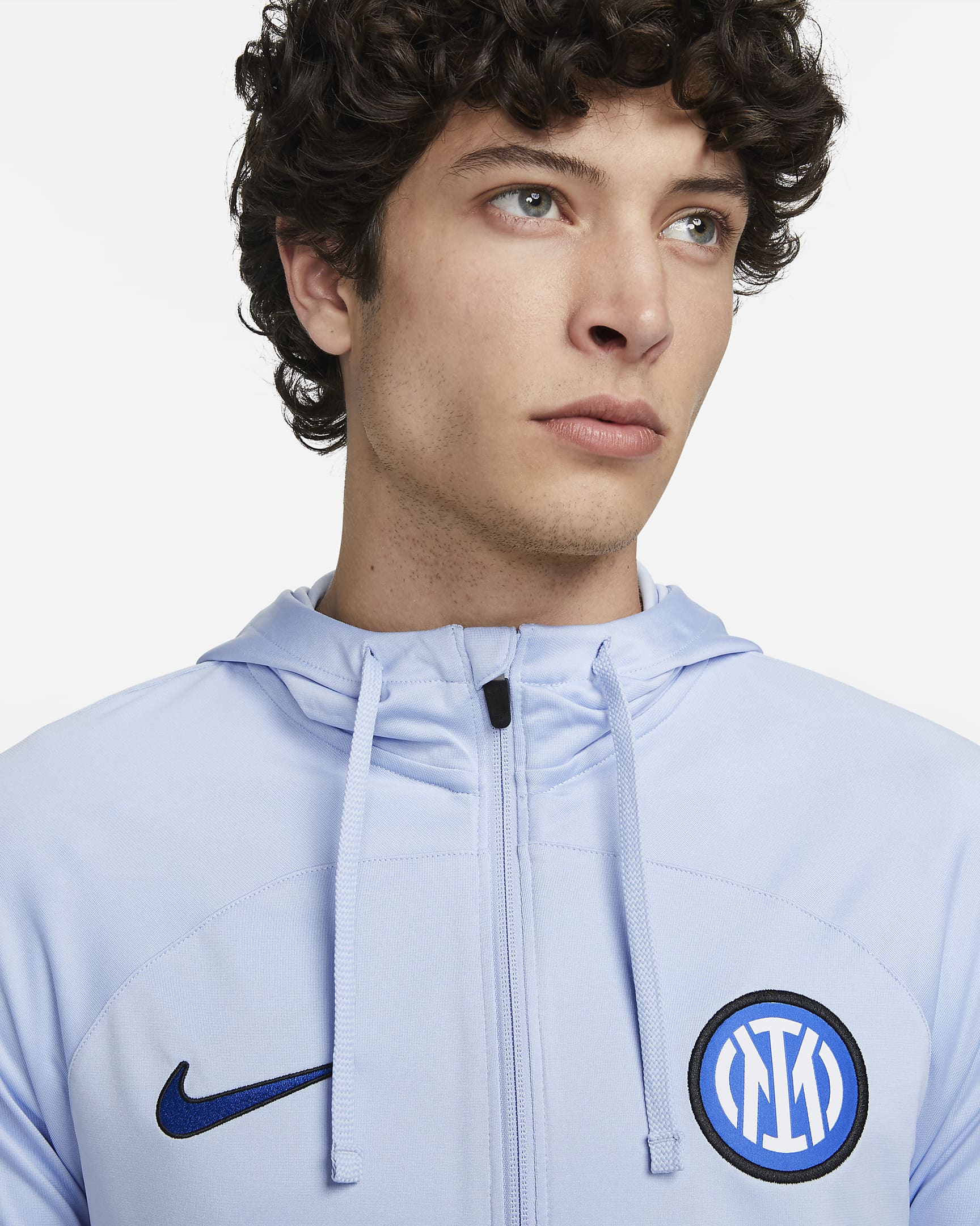 Inter Milan Strike Men's Nike Dri-FIT Hooded Knit Football Tracksuit ...