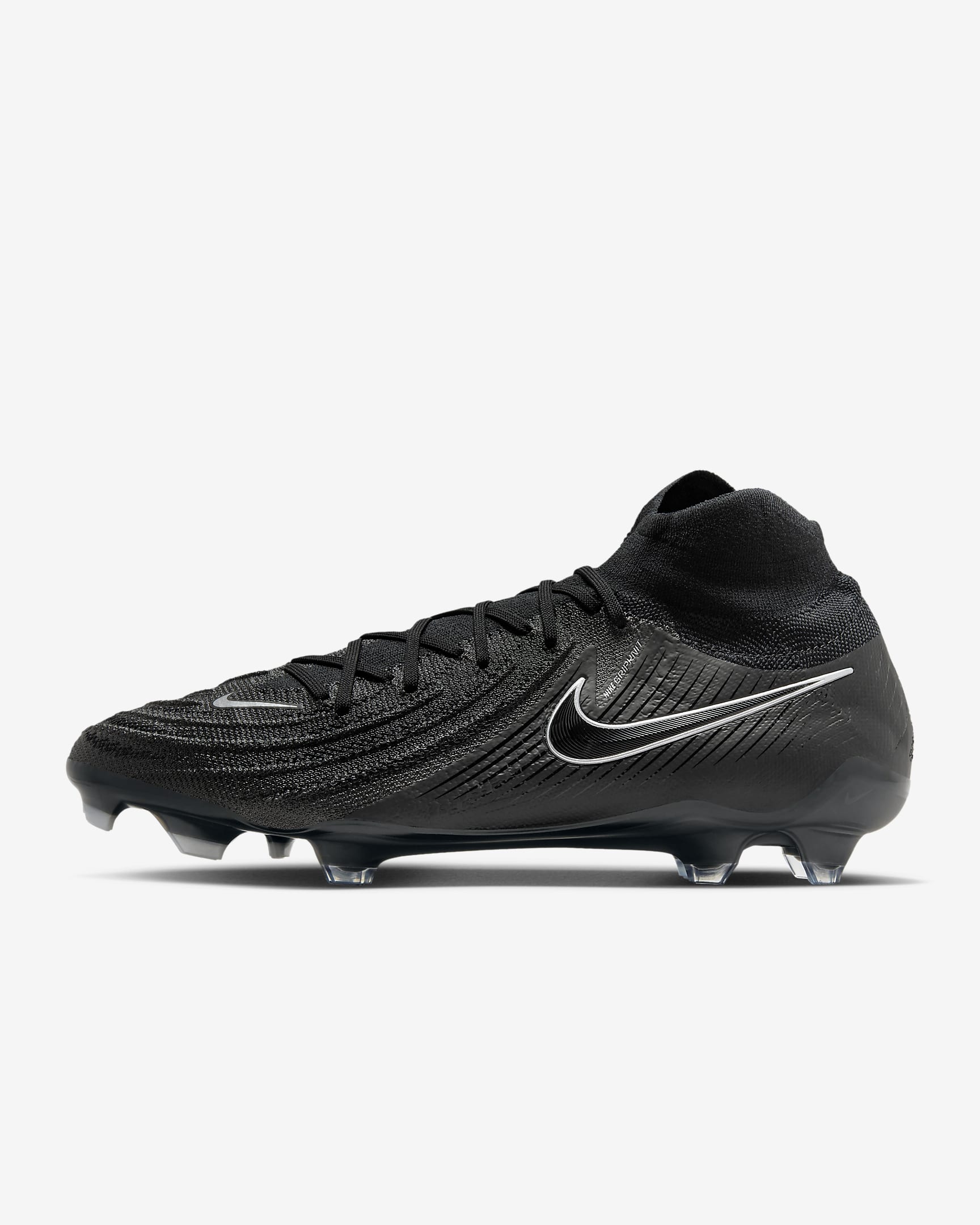 Nike Phantom Luna 2 Elite FG High-Top Football Boot - Black/Black