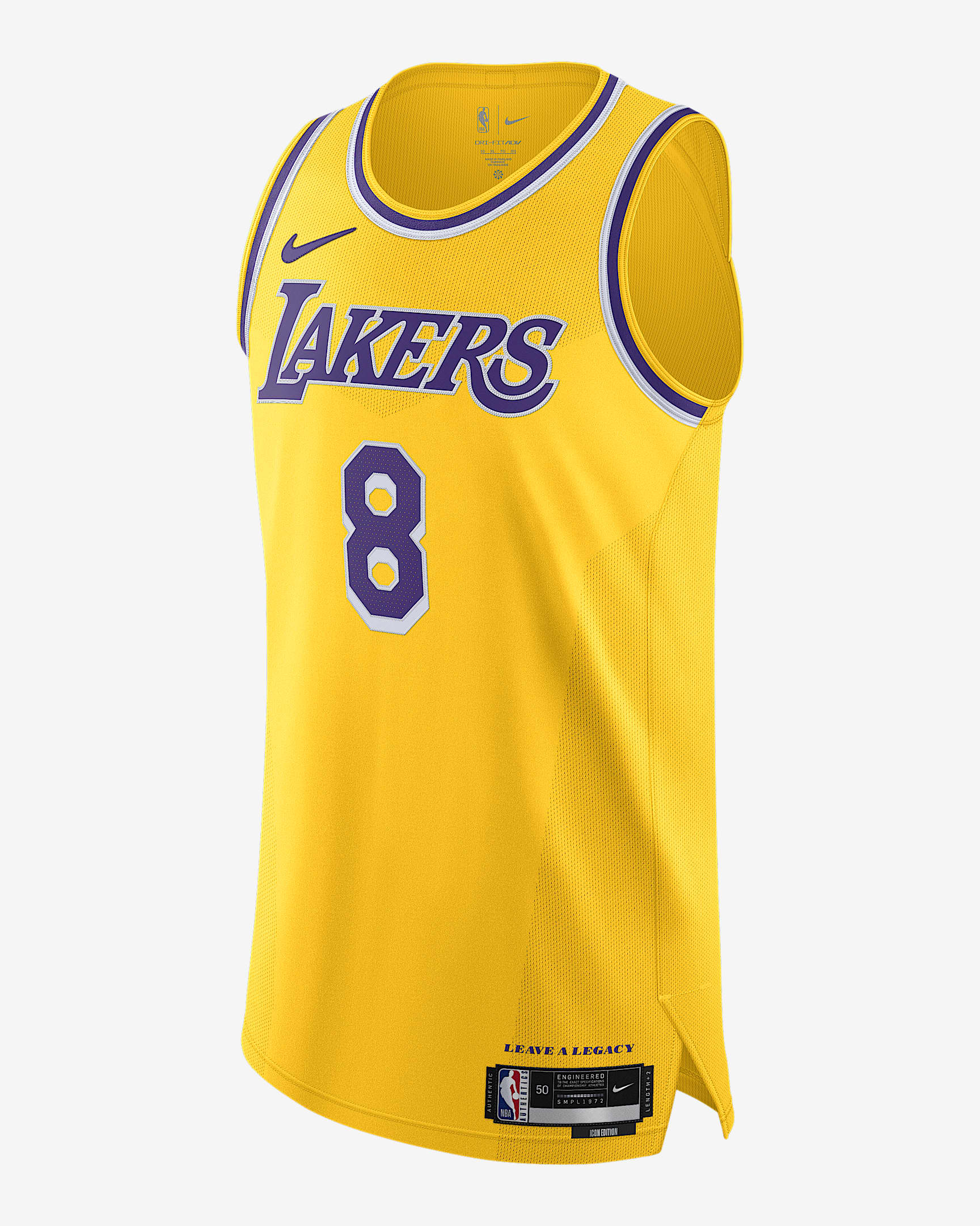 Jersey Nike Dri-FIT ADV de la NBA Authentic para hombre Los Angeles Lakers Icon Edition 2022/23 - Amarillo