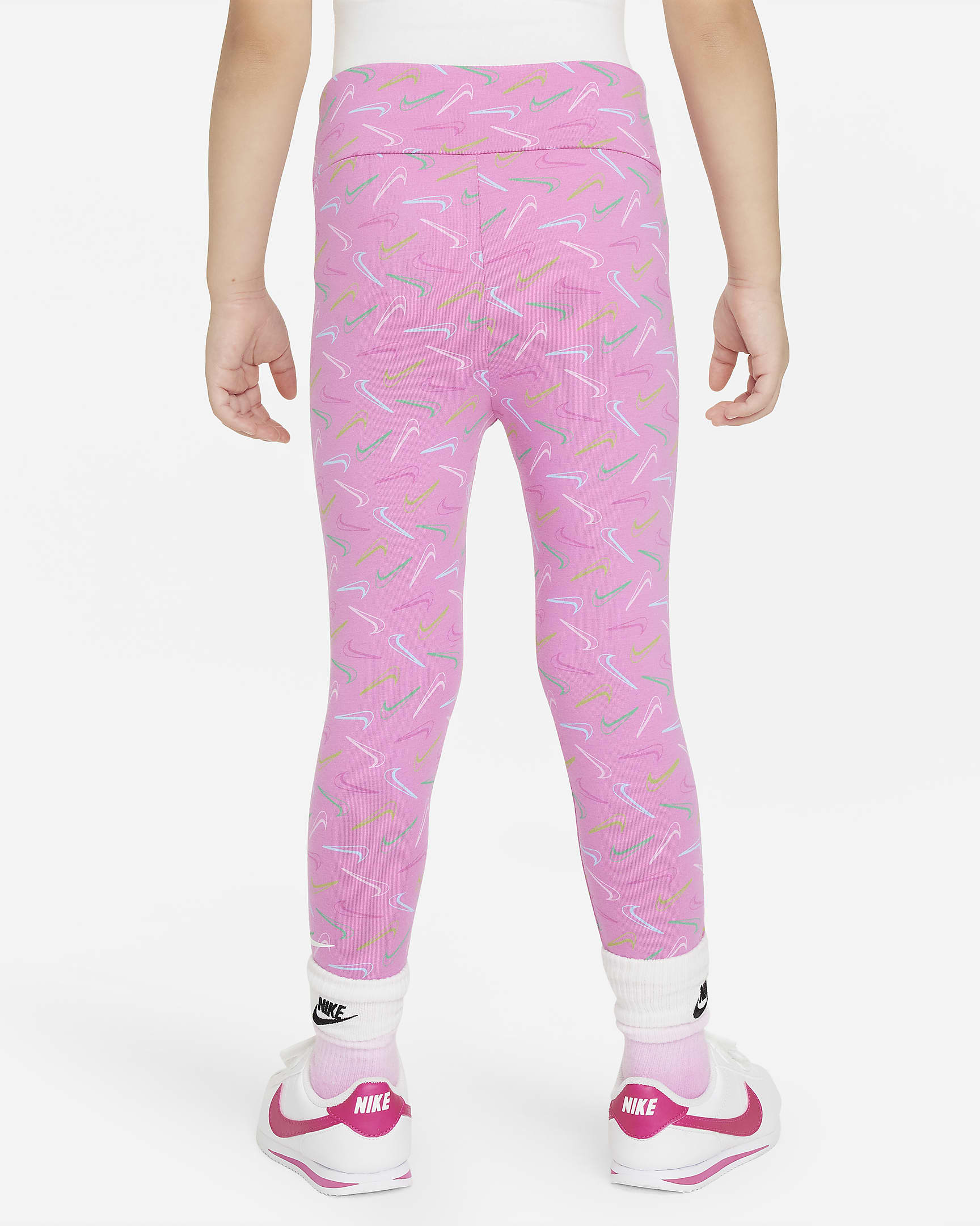 Leggings infantiles Nike Swoosh - Rosa alegre