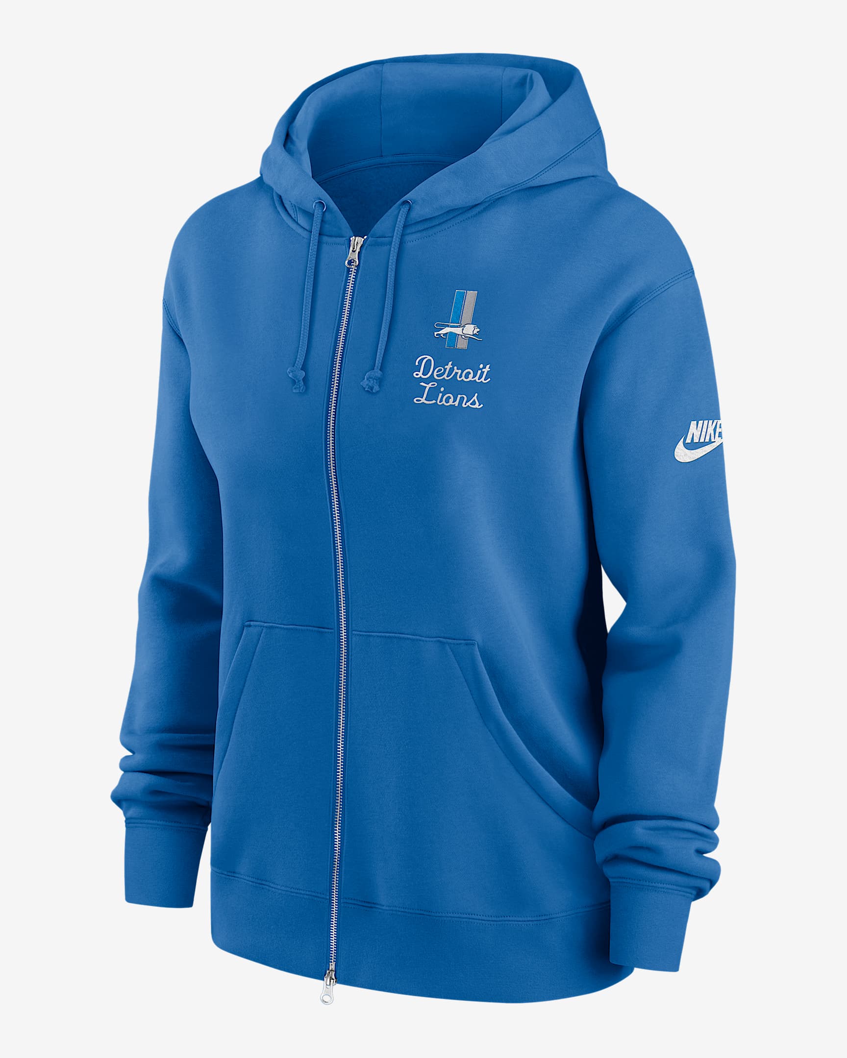 Detroit Lions Phoenix Rewind Women's Nike NFL Full-Zip Hoodie - Blue
