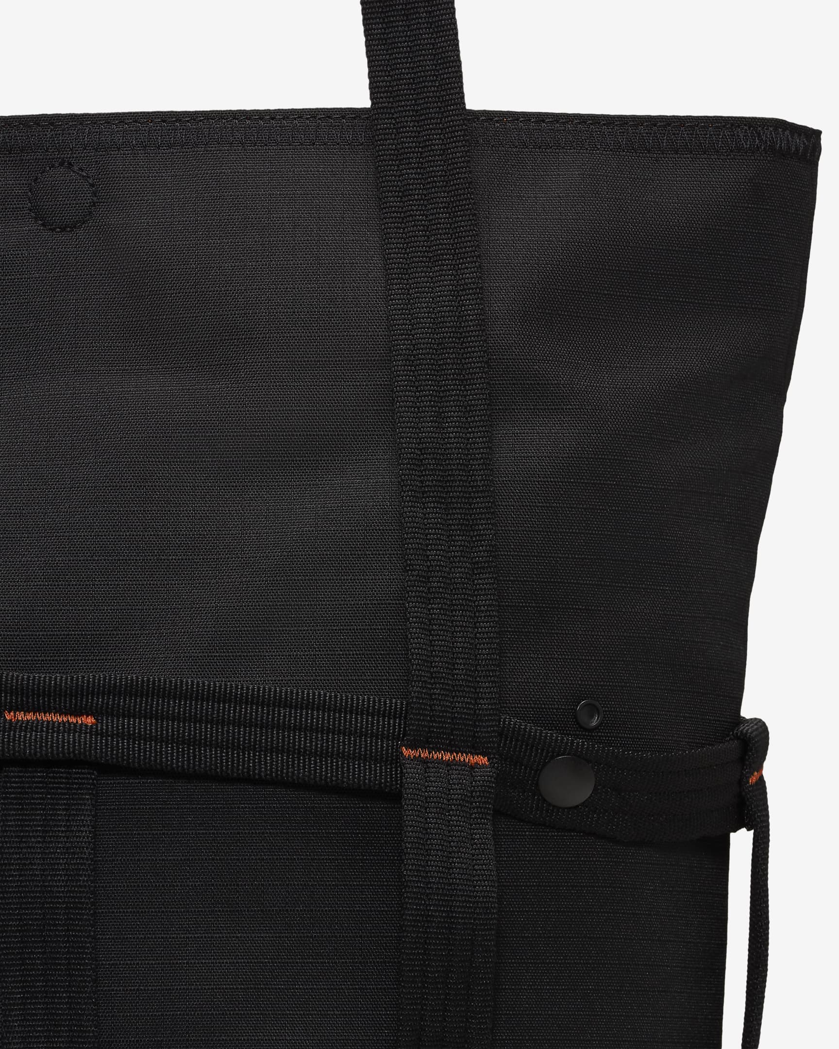 Nike Sportswear Cargo Tote (12L) - Black/Black/Orange