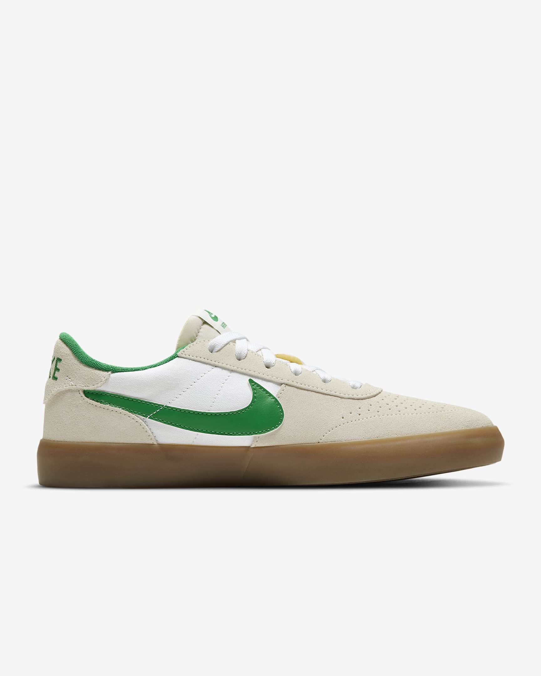 Nike SB Heritage Vulc Skate Shoes - Summit White/White/Gum Light Brown/Lucky Green