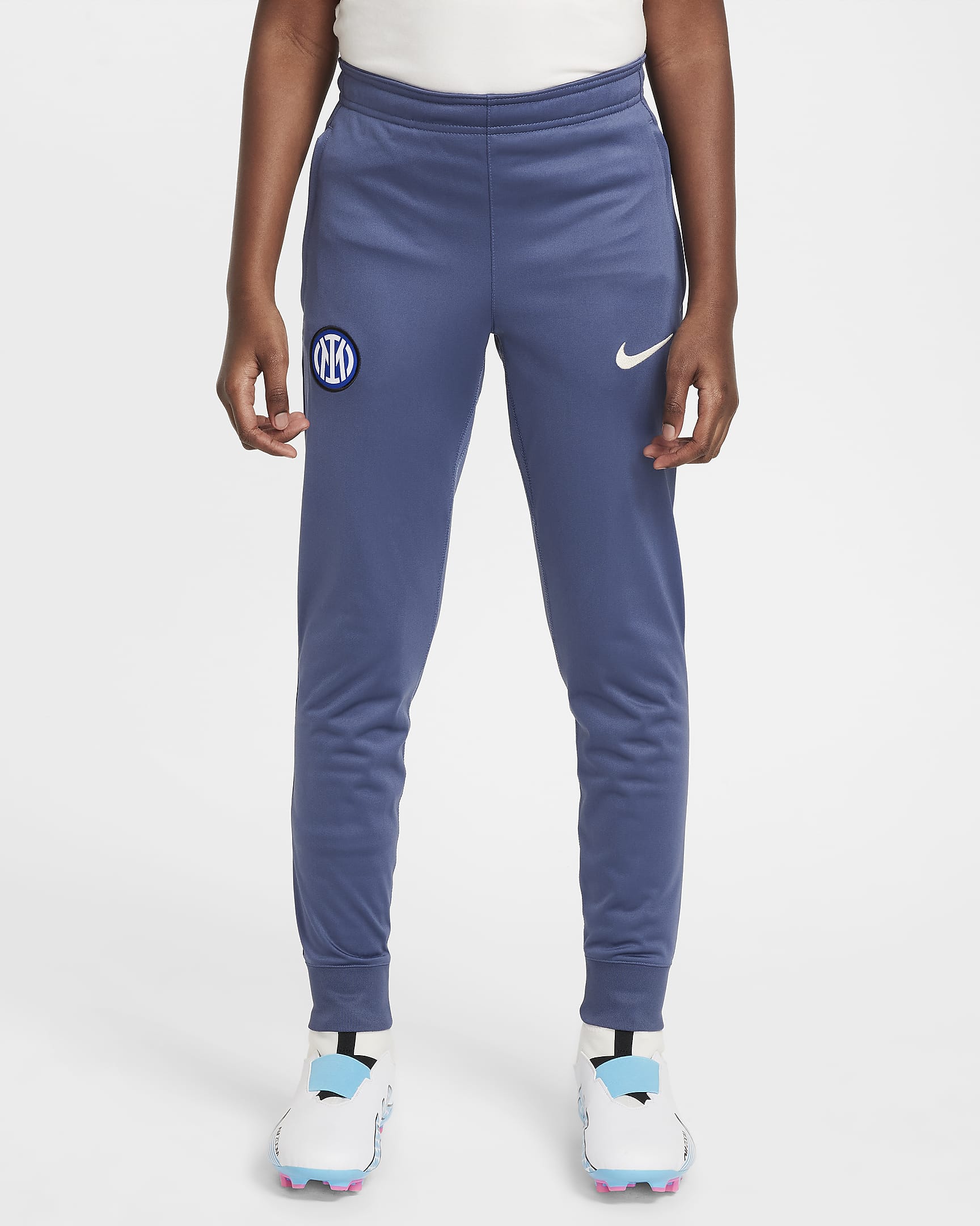 Inter Milan Strike Nike Dri-FIT Genç Çocuk Örgü Futbol Eşofmanı - Diffused Blue/Lyon Blue/Sanddrift