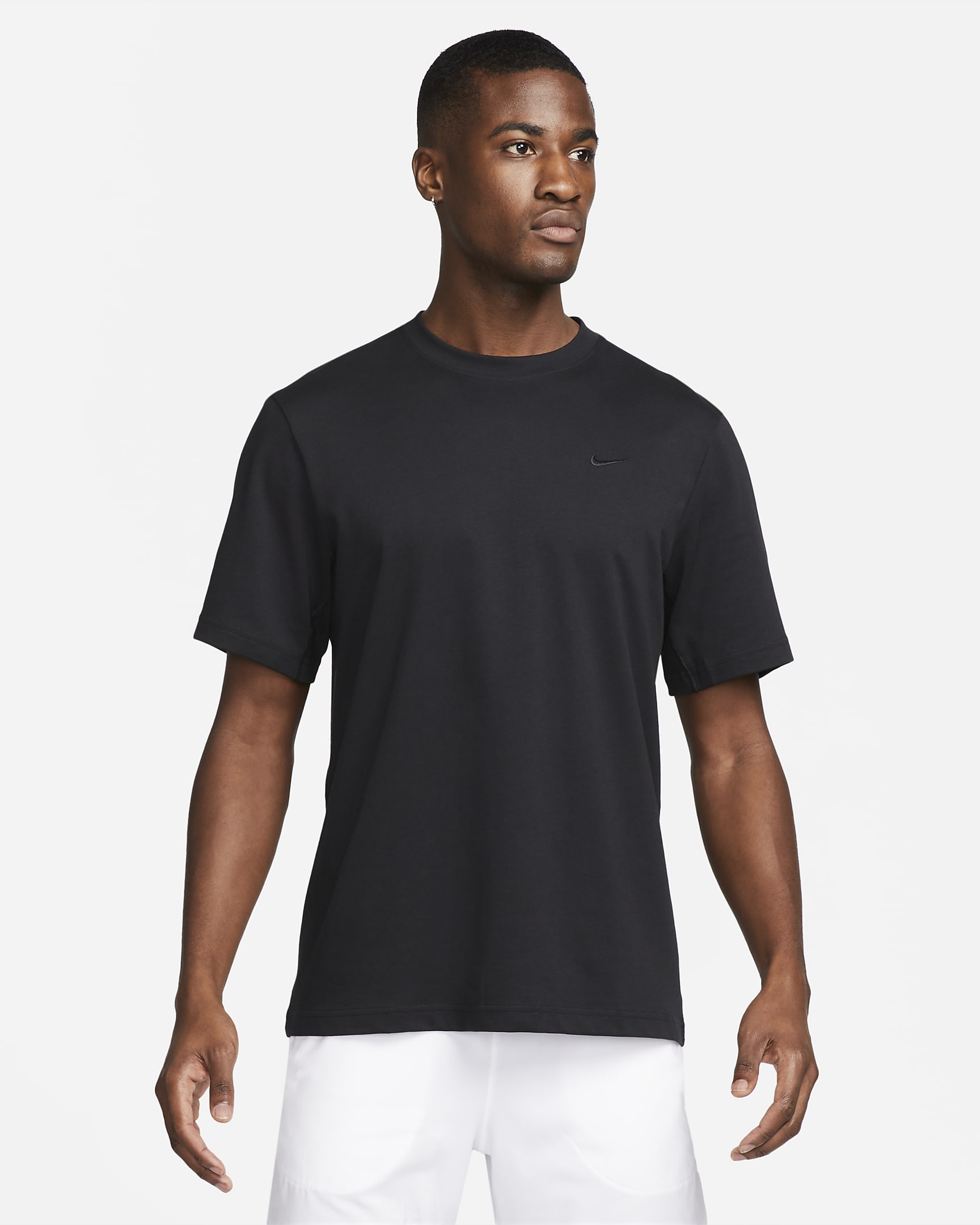 Nike Primary vielseitiges Nike Dri-FIT Kurzarm-Oberteil für Herren - Schwarz/Schwarz