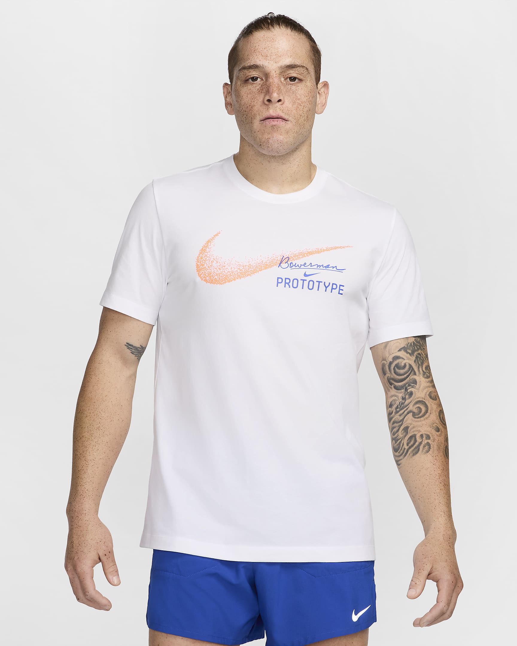 Męski T-shirt do biegania Dri-FIT Nike - Biel