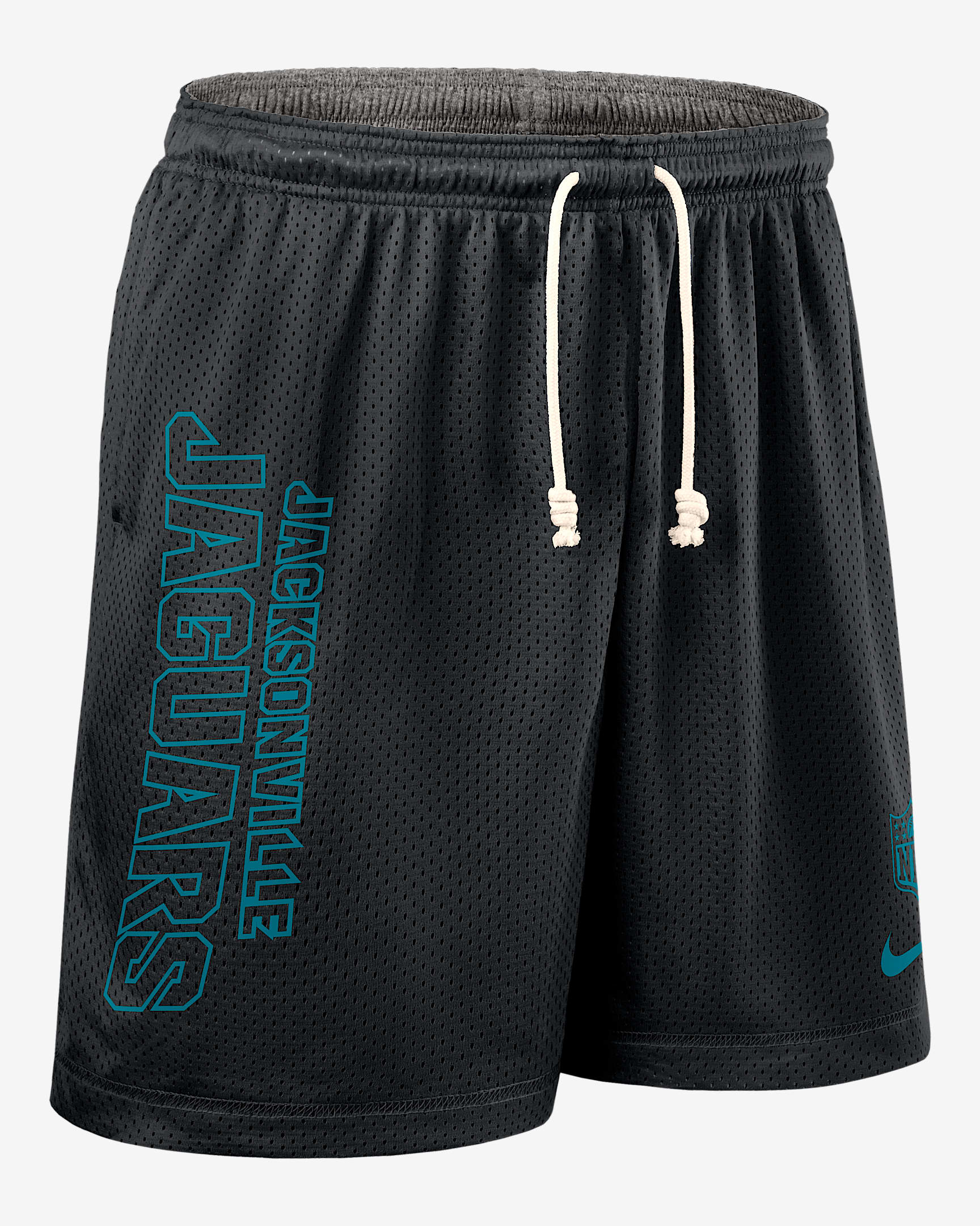 Shorts Nike Dri-FIT de la NFL para hombre Jacksonville Jaguars Sideline Reversible - Negro