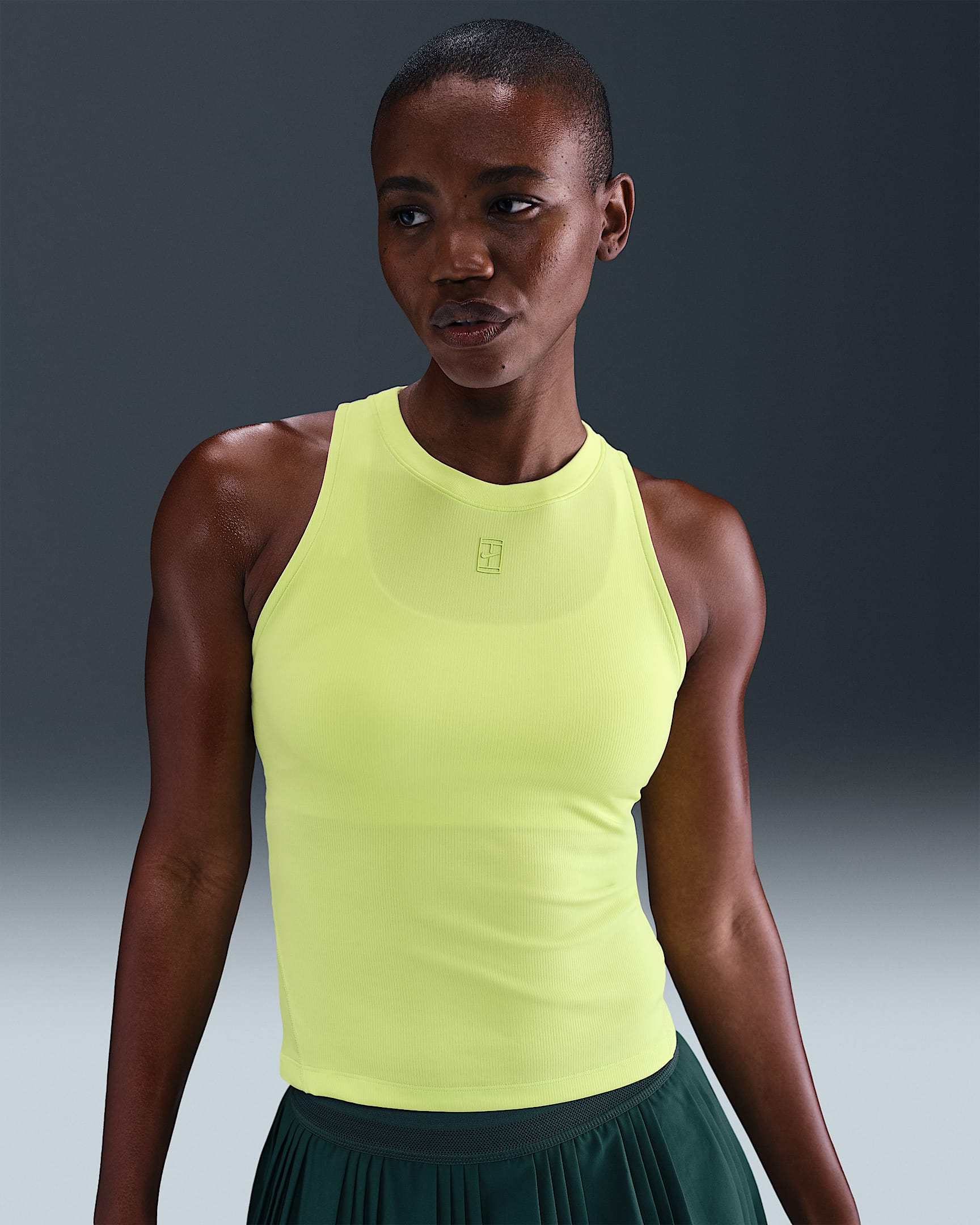 Canotta da tennis Dri-FIT NikeCourt Advantage – Donna - Light Lemon Twist/Light Lemon Twist