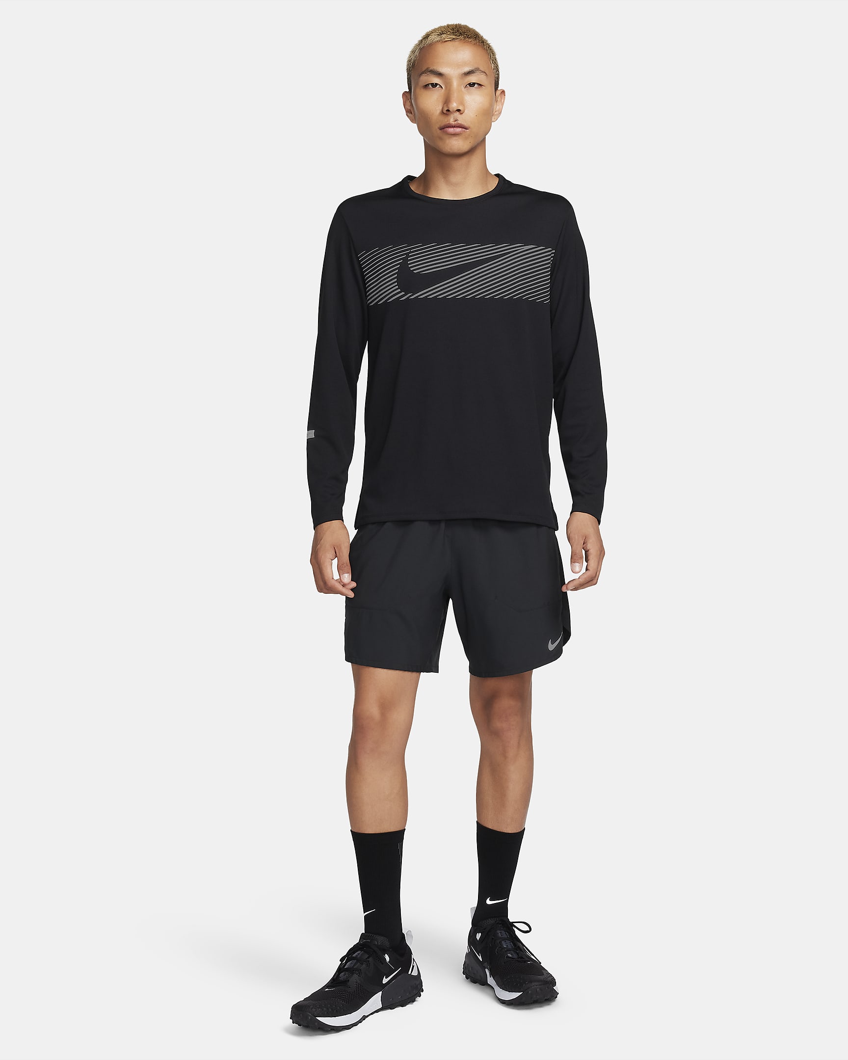 Nike Miler Flash Men's Dri-FIT UV Long-Sleeve Running Top. Nike ID