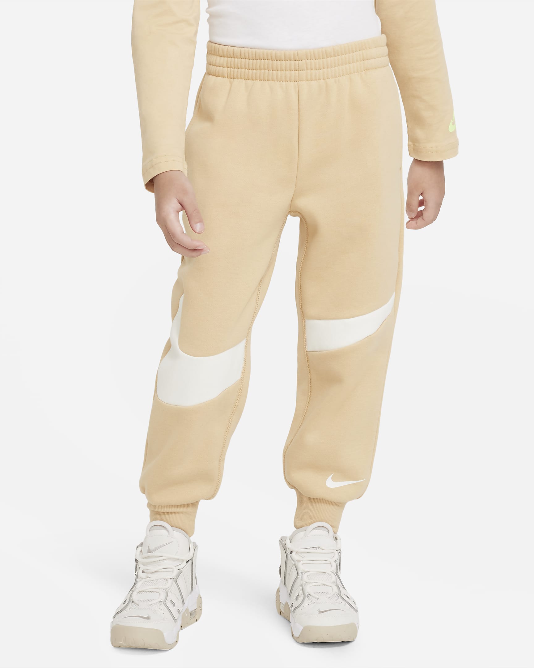 Nike Swoosh Essentials Fleece Pants Little Kids' Pants - Sesame