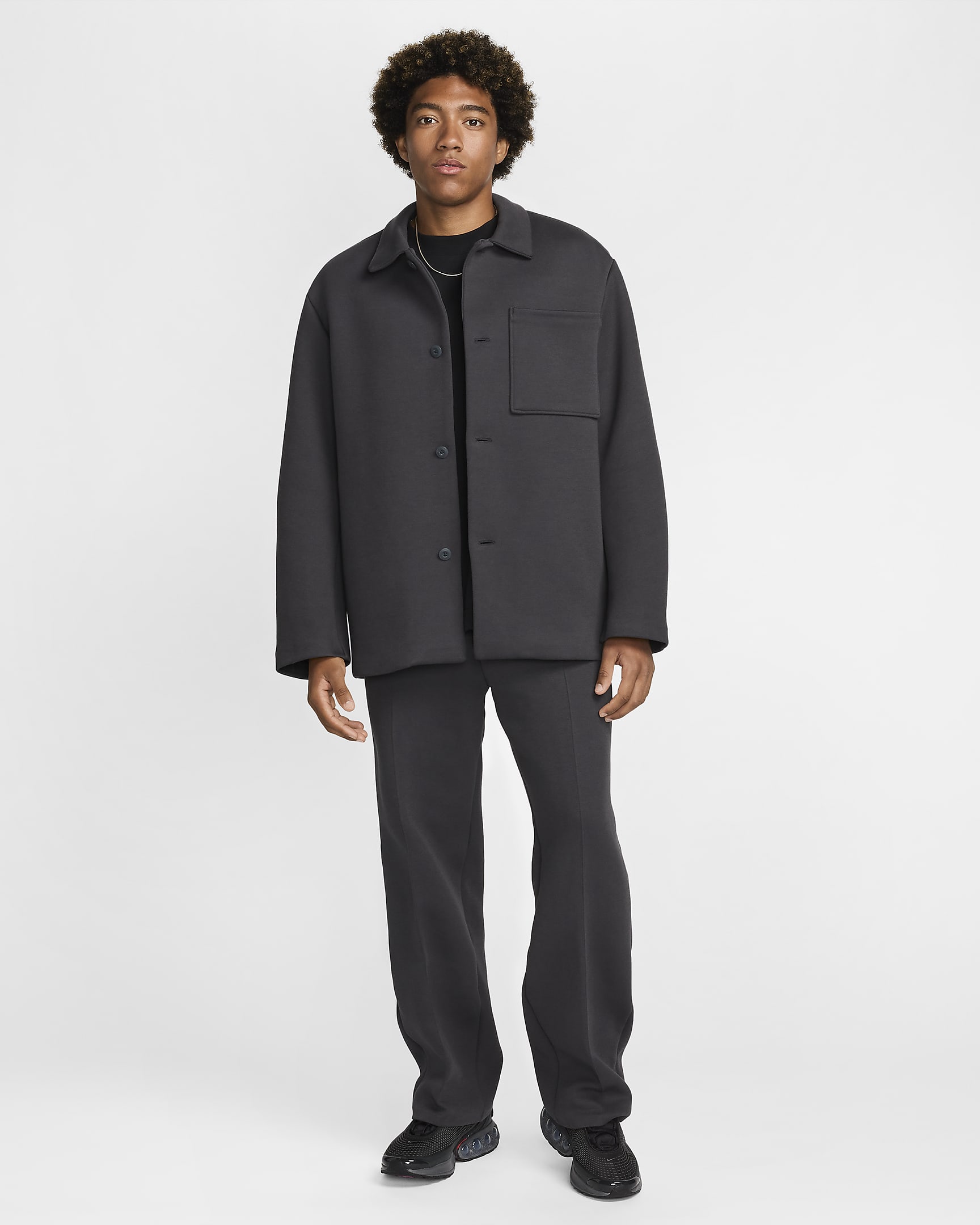 Nike Tech Men's Fleece Shacket - Anthracite/Anthracite