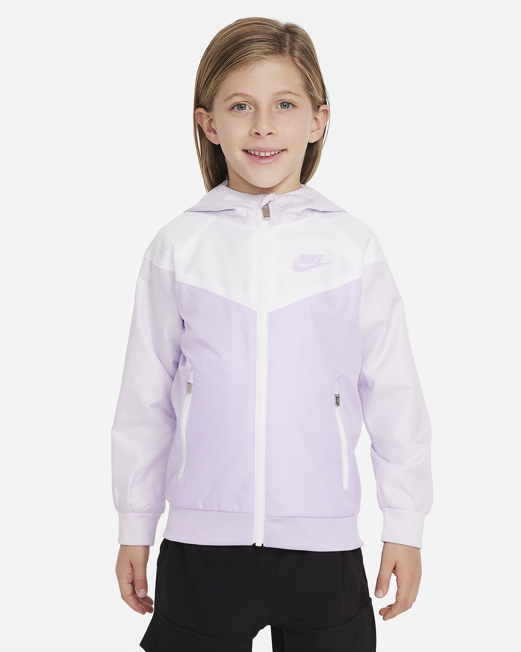 Nike Sportswear Windrunner Little Kids' Full-Zip Jacket - Lilac Bloom