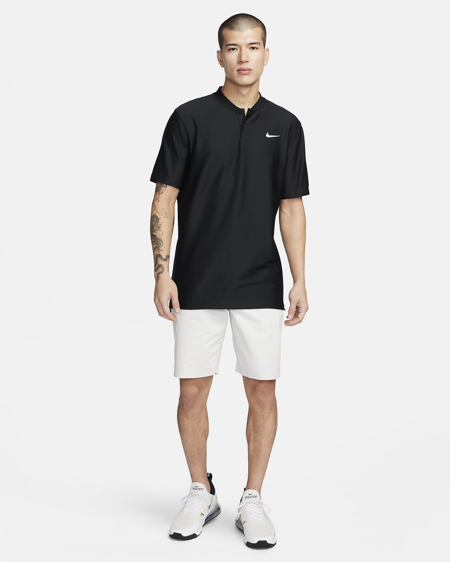 Nike Tour Dri-FIT Golf-Poloshirt für Herren - Schwarz/Weiß