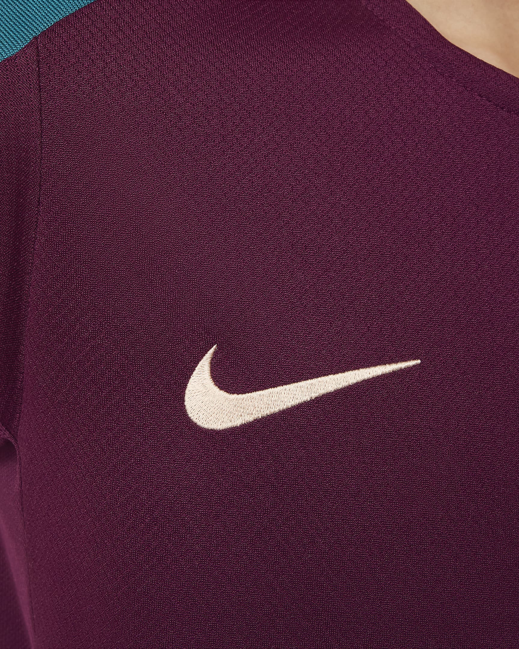 Paris Saint-Germain Strike Nike Dri-FIT knit voetbaltop met korte mouwen voor kids - Bordeaux/Bordeaux/Geode Teal/Guava Ice