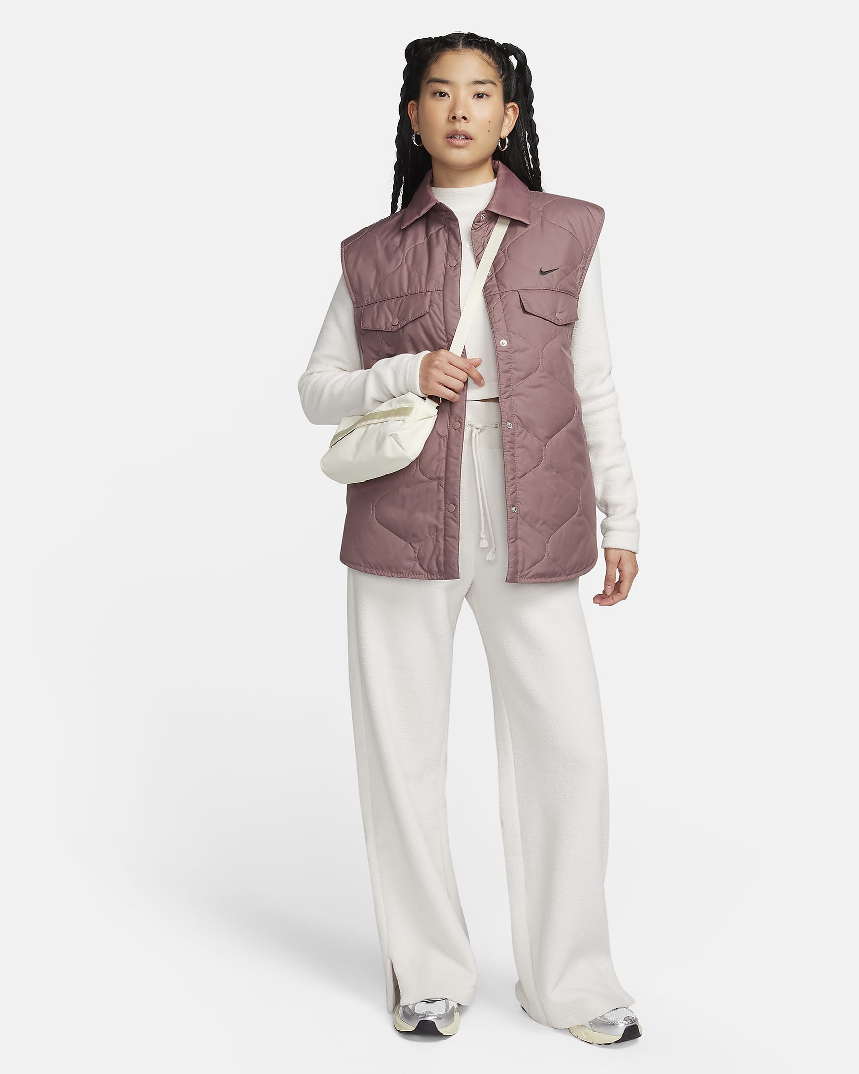 Nike Sportswear Essential Women's Gilet - Smokey Mauve/Black