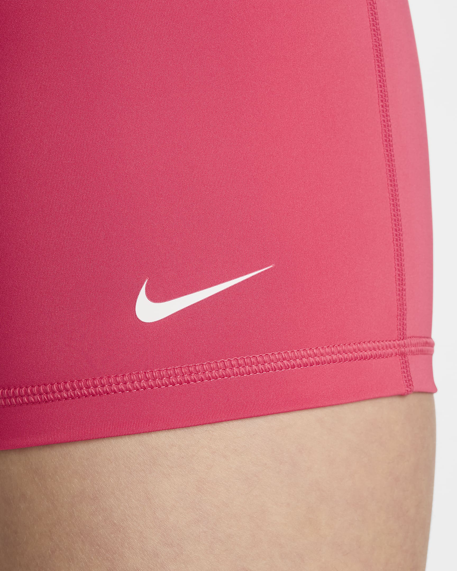 Shorts de 7.5 cm para mujer Nike Pro - Rosa margarita/Blanco