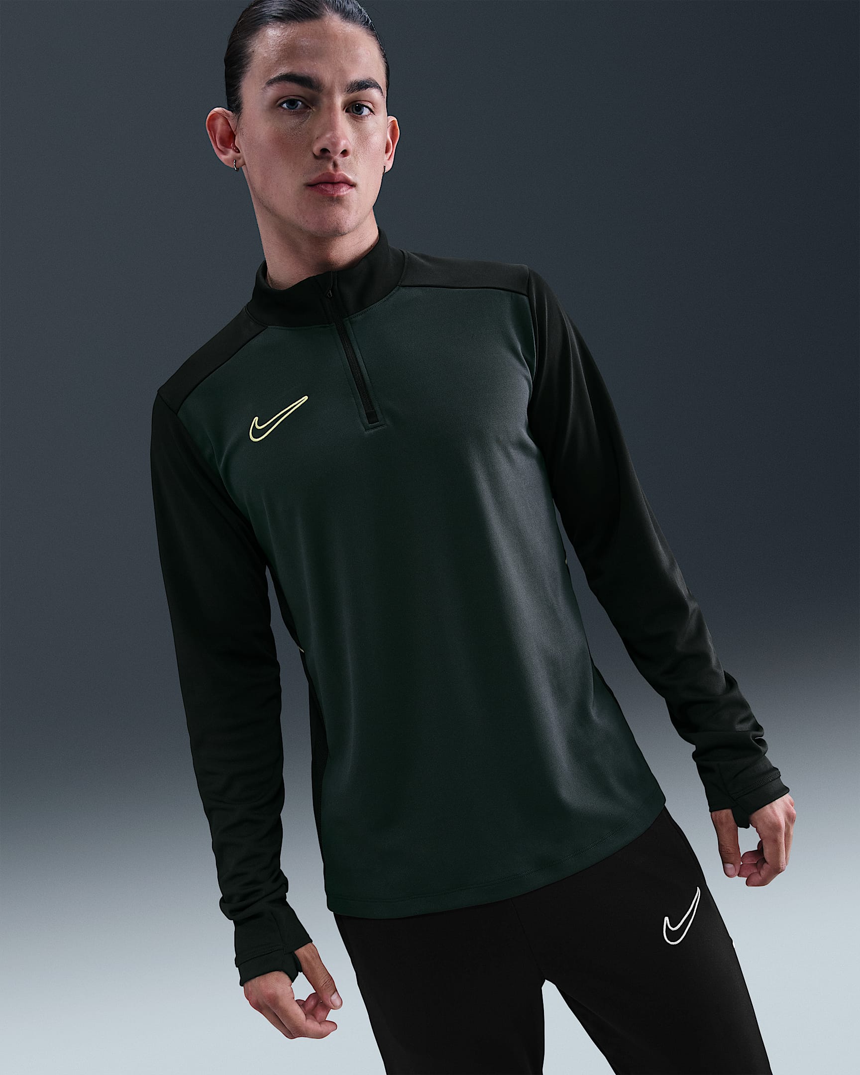 Nike Academy Men's Dri-FIT Soccer Drill Top - Seaweed/Black/Limelight