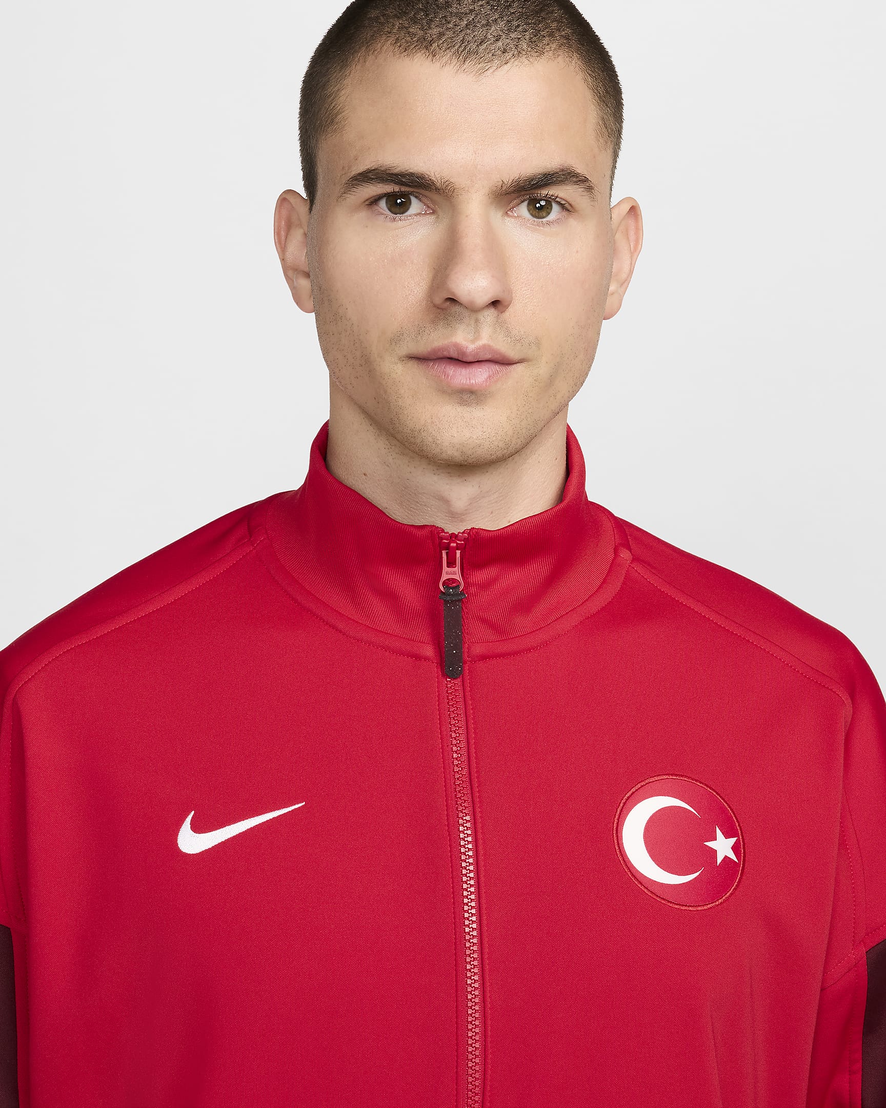 Veste de foot Nike Turquie Academy Pro pour homme - Sport Red/Dark Team Red/Blanc