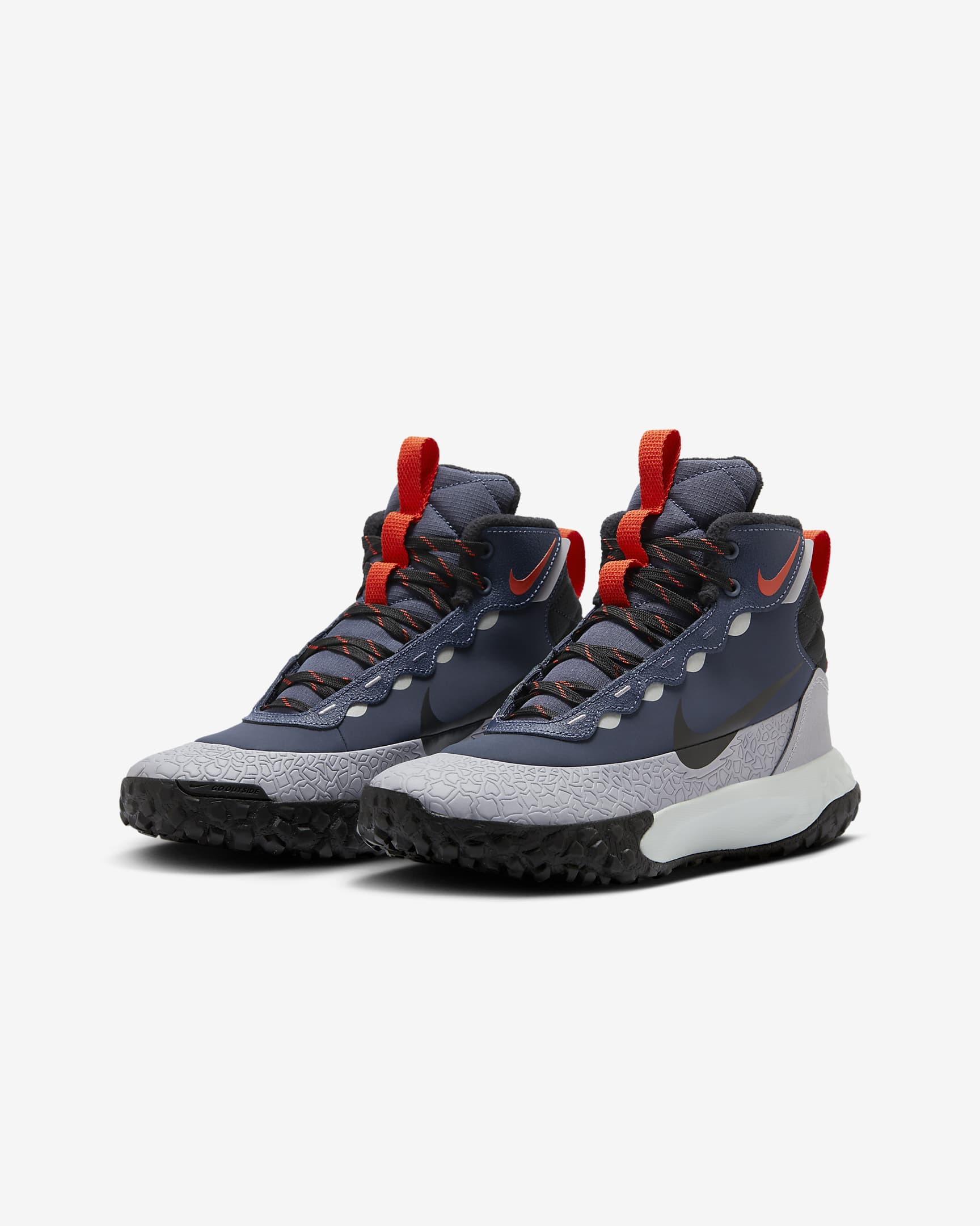 Nike Terrascout høye sko til store barn - Thunder Blue/Cement Grey/Pure Platinum/Svart