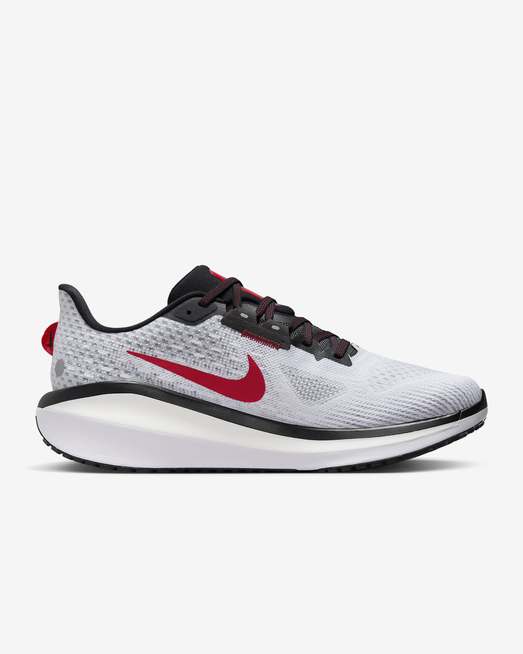 Tenis de correr en pavimento para hombre Nike Vomero 17 - Blanco/Rojo pasión/Tinte platino/Negro