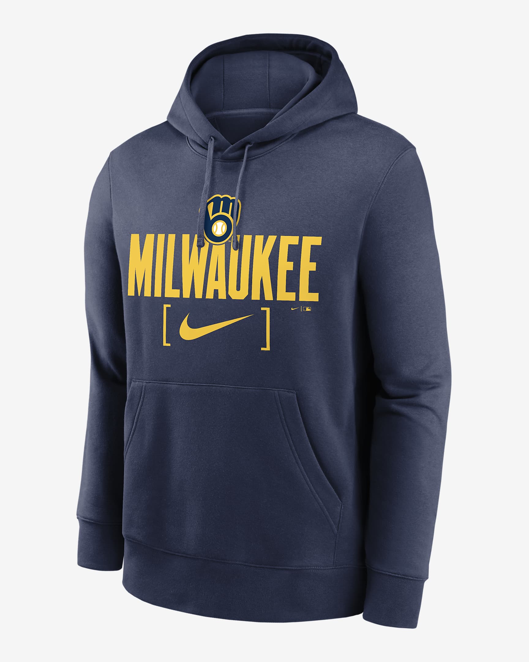 Sudadera Con Gorro Sin Cierre Nike De La Mlb Para Hombre Milwaukee 