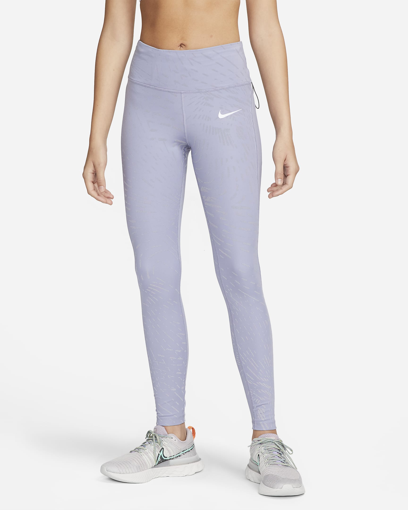 Leggings de running con estampado reflejante para mujer Nike Run Division Fast - Índigo neblina/Morado cueva