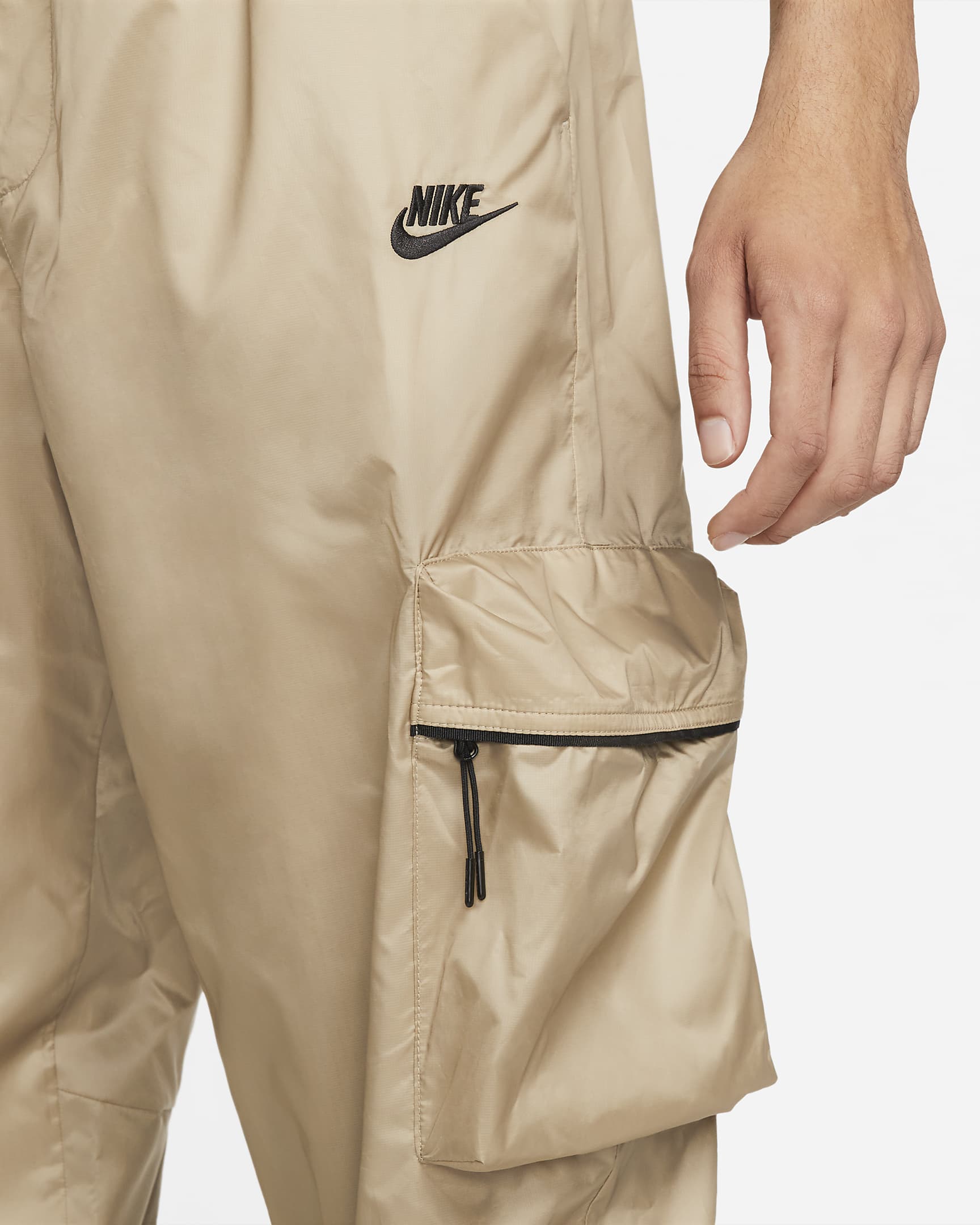 Nike Tech gefütterte Webhose für Herren - Khaki/Schwarz