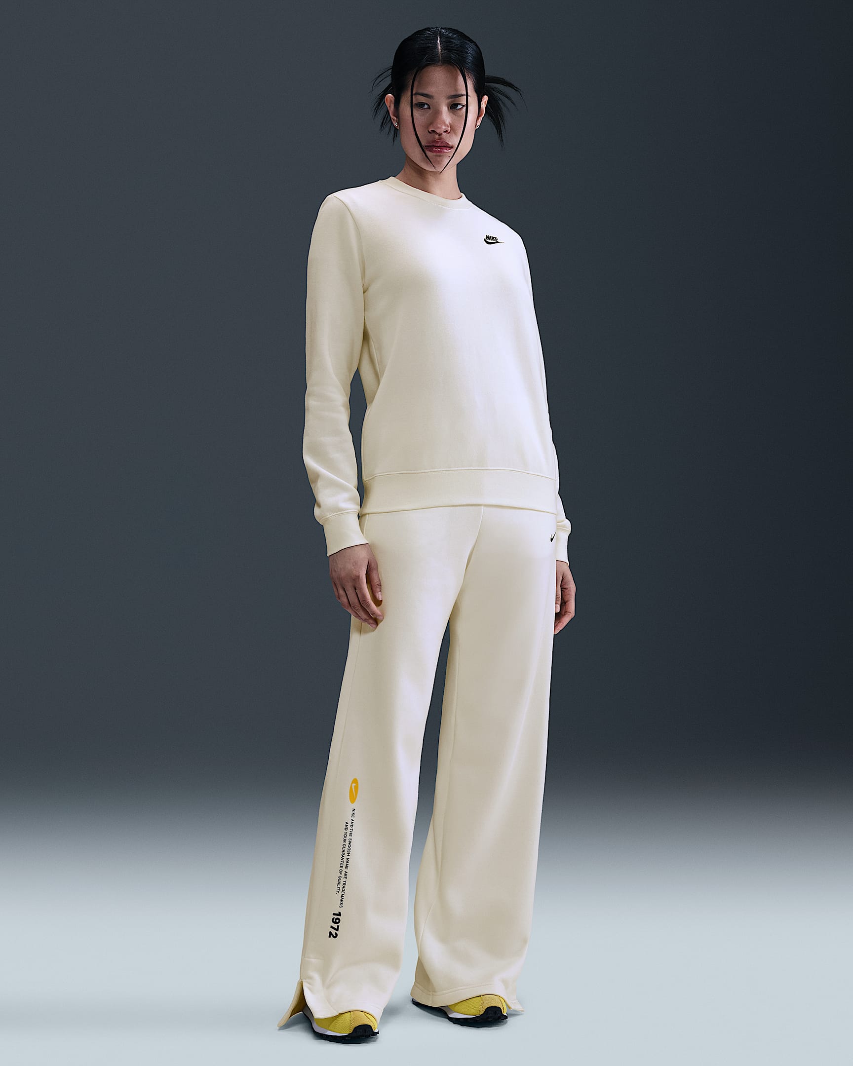 Pantalon ample Nike Sportswear pour Femme - Sail/Noir